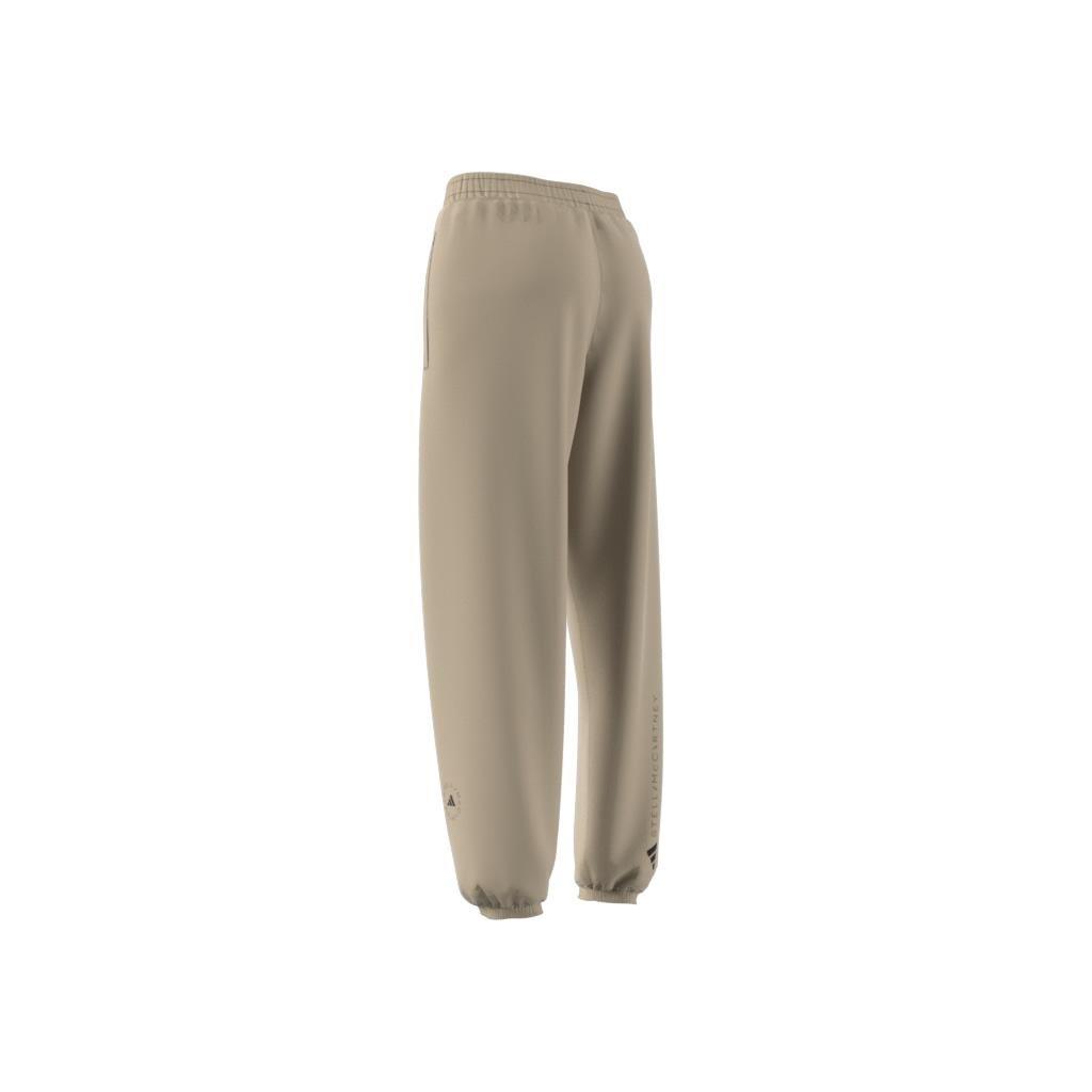 adidas by Stella McCartney Loose Sweat Tracksuit Bottoms, Beige, , large image number 10
