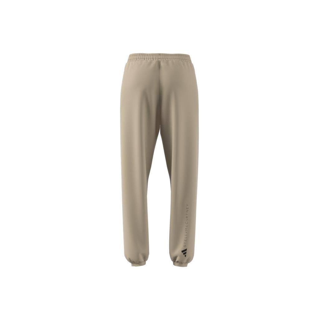 adidas by Stella McCartney Loose Sweat Tracksuit Bottoms, Beige, A701_ONE, large image number 13