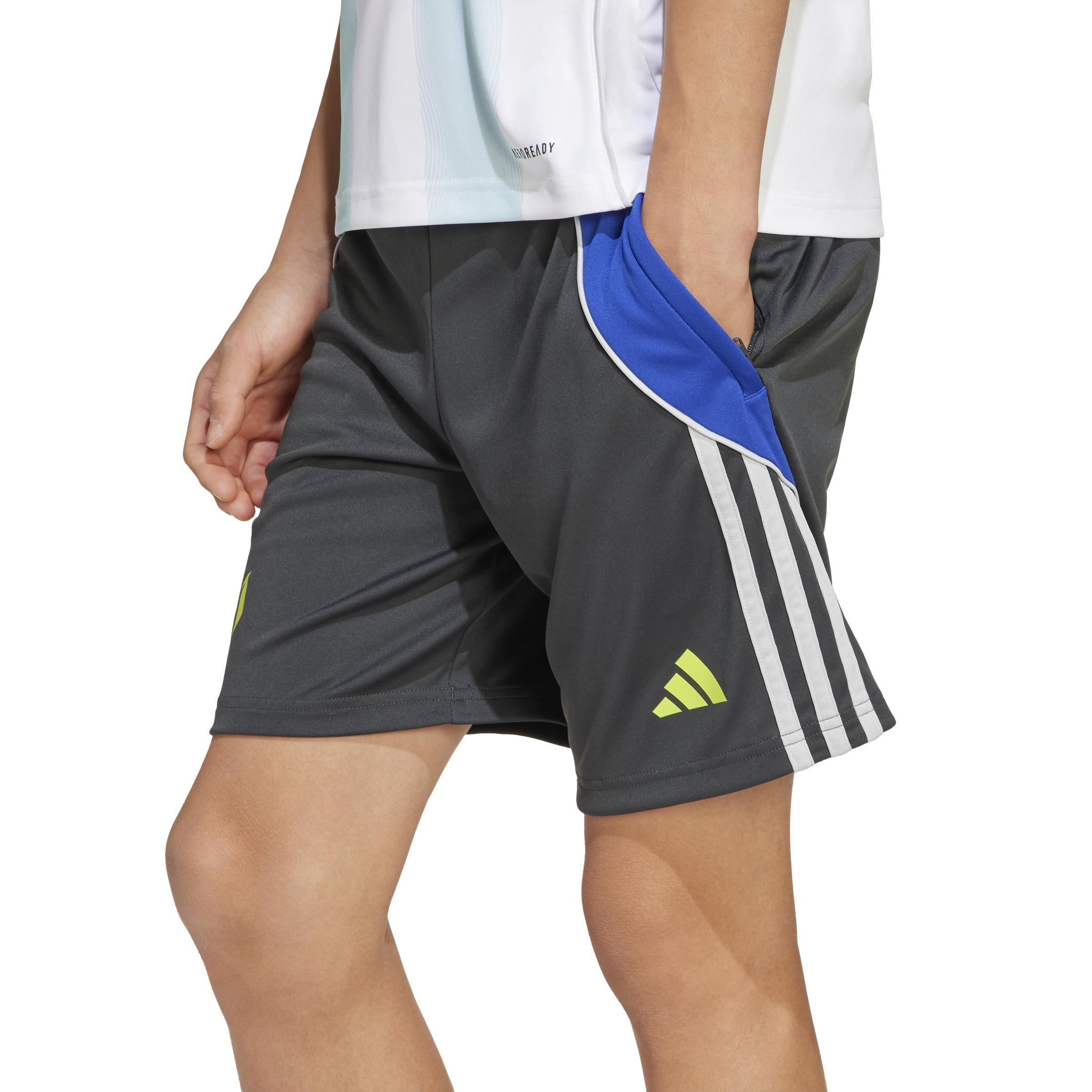Unisex Kids Messi Shorts, Grey, , large image number 4