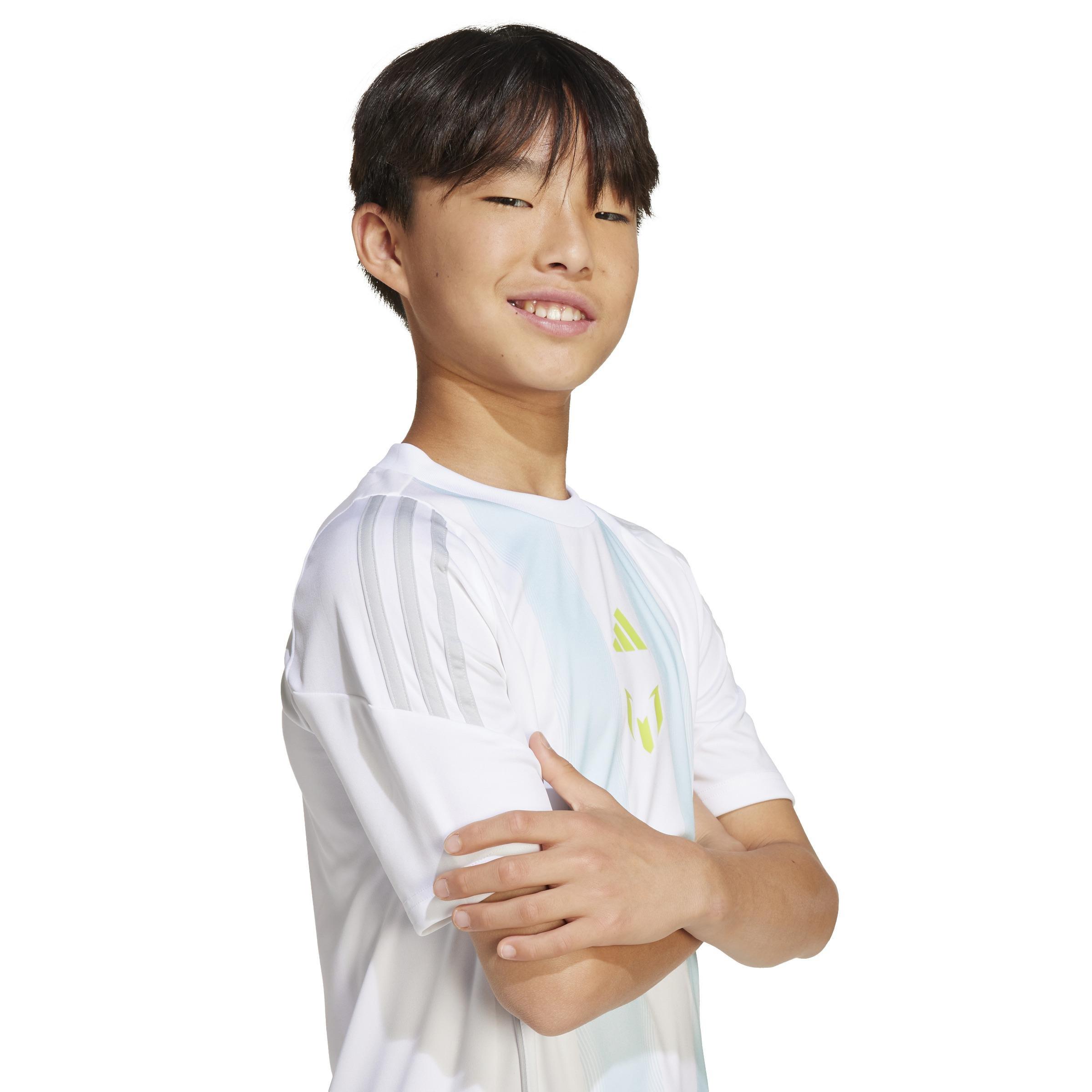 Unisex Kids Messi Training Jersey, White, , large image number 5