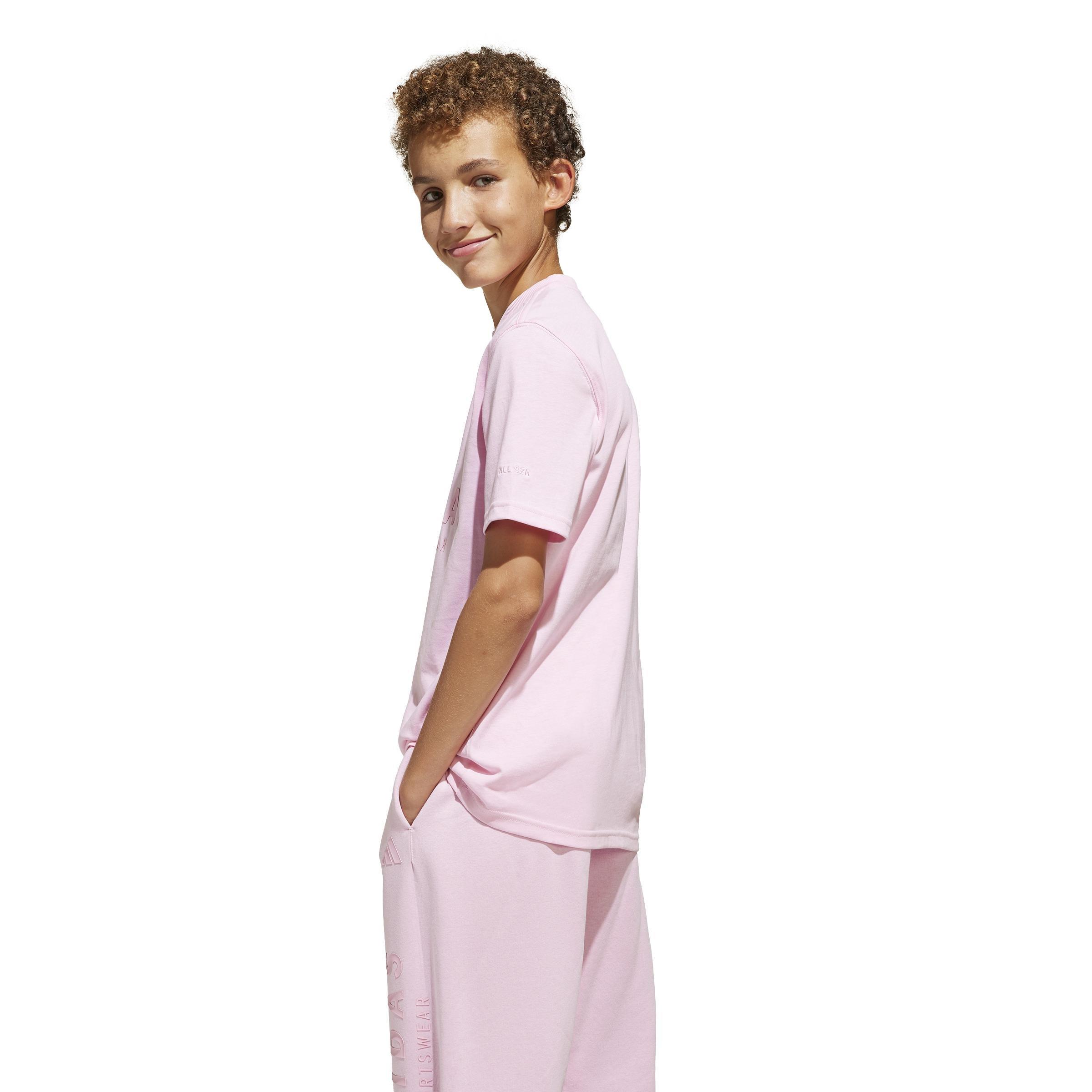 Unisex Kids ALL SZN Graphic T-Shirt, Pink, , large image number 3