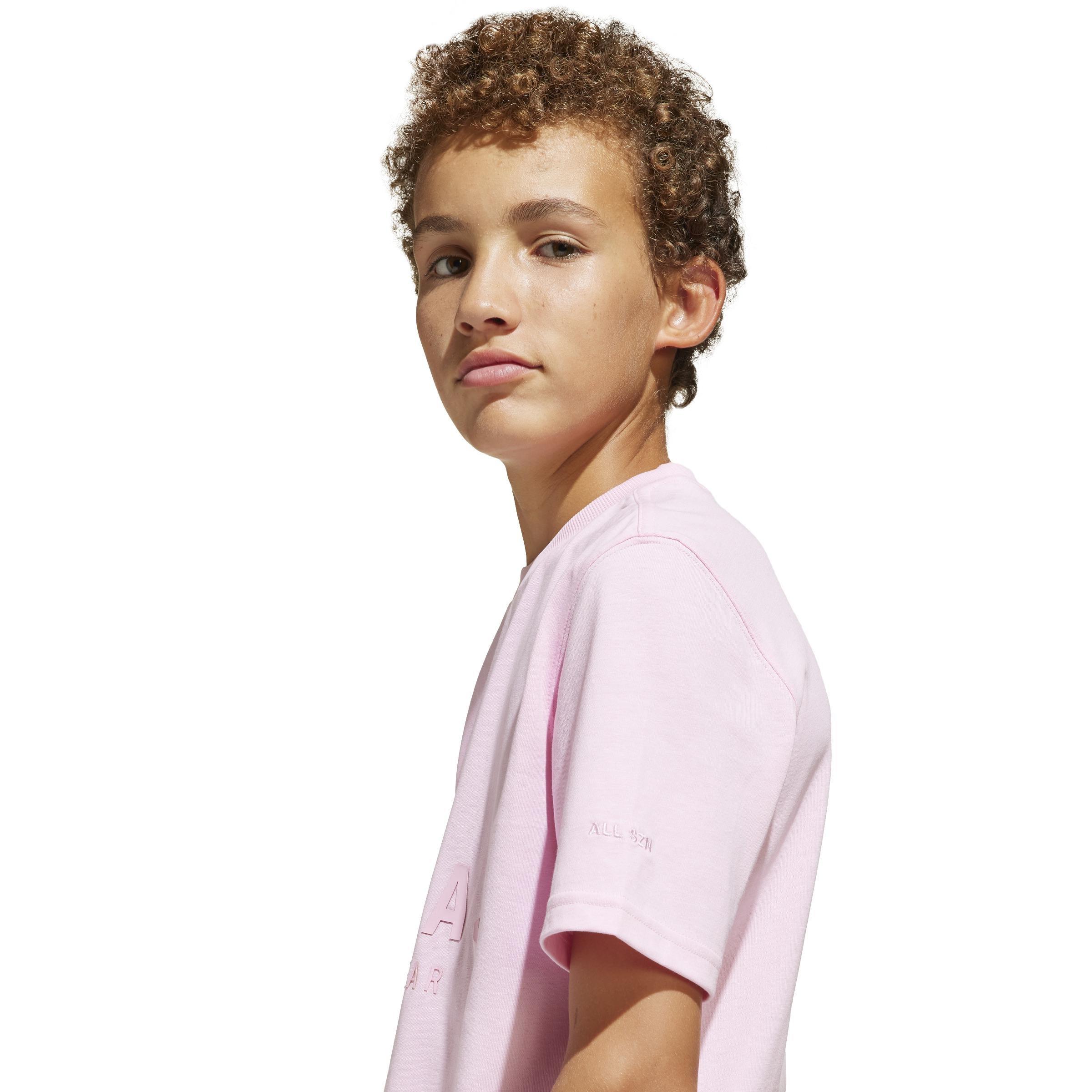 Unisex Kids ALL SZN Graphic T-Shirt, Pink, , large image number 4