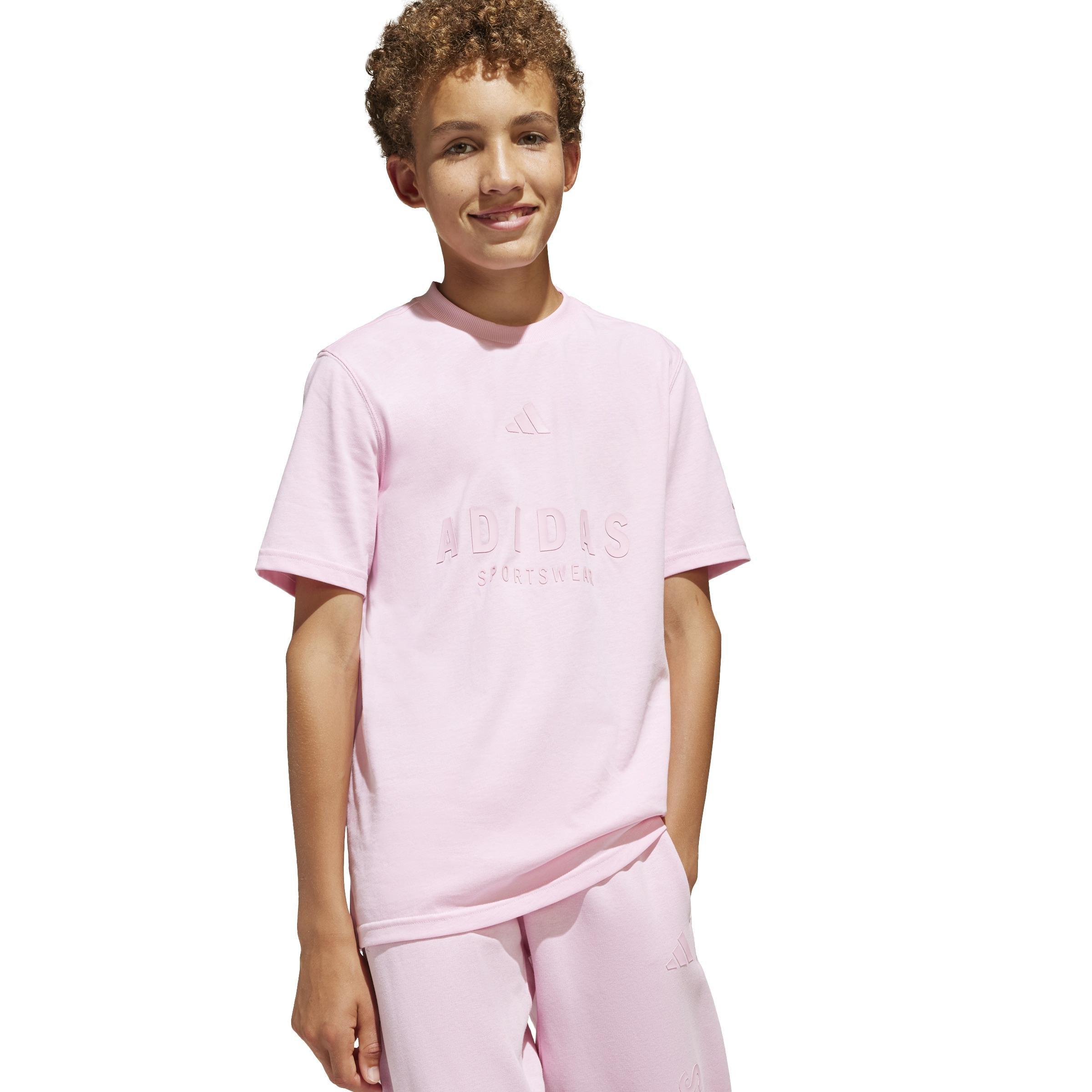 Unisex Kids ALL SZN Graphic T-Shirt, Pink, , large image number 5
