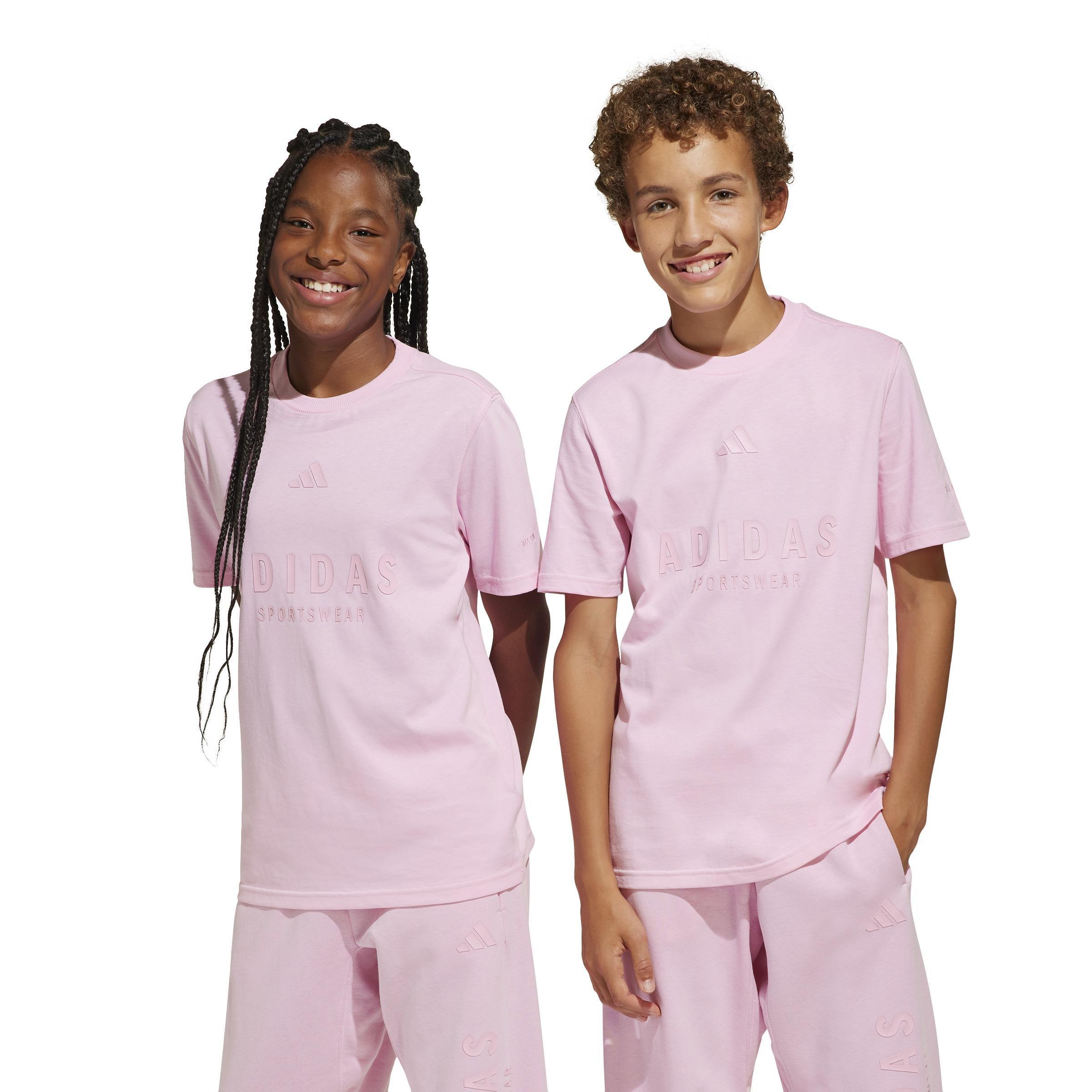 Unisex Kids ALL SZN Graphic T-Shirt, Pink, , large image number 7