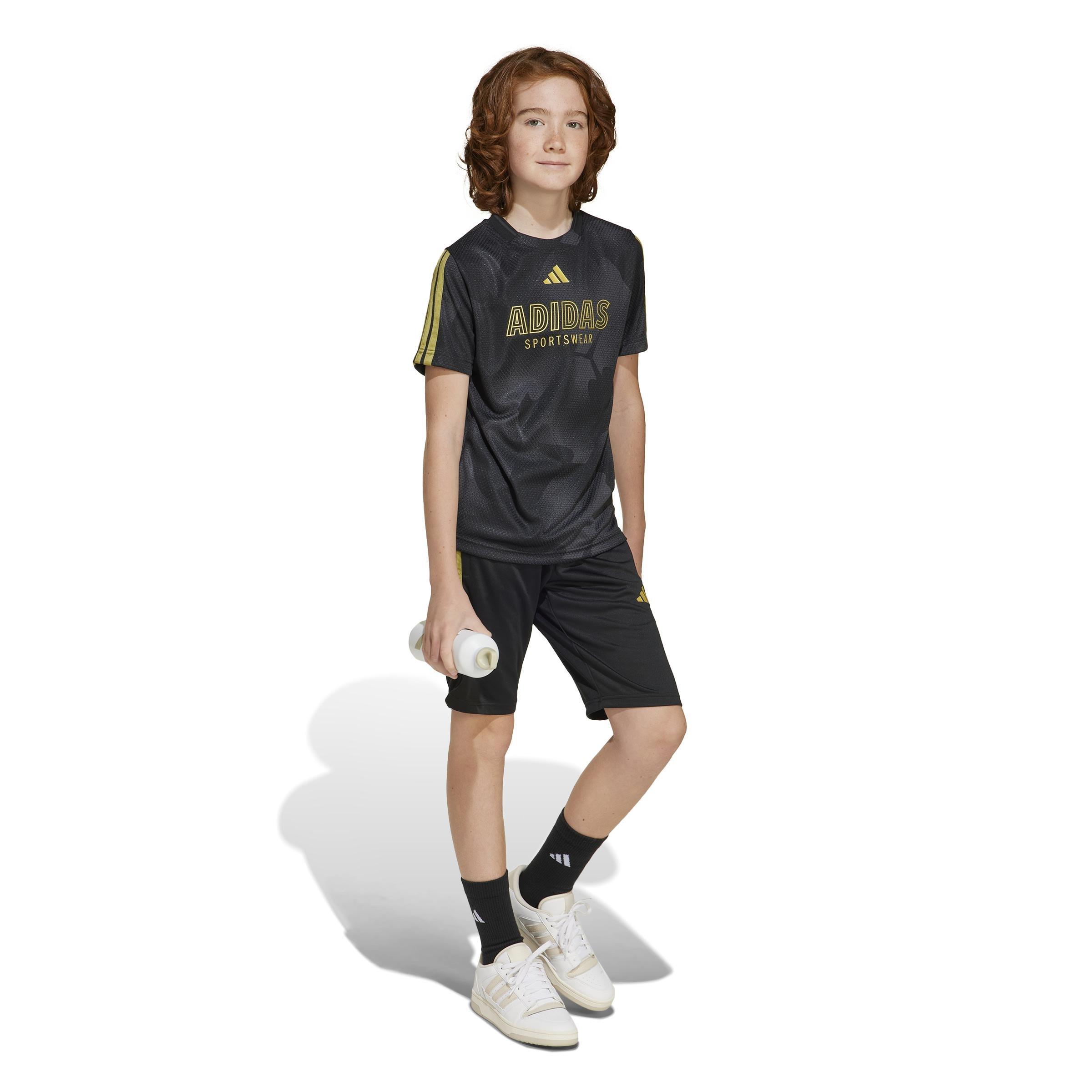 Unisex Kids House of Tiro Colors of Football T-Shirt, Black, A701_ONE, large image number 9