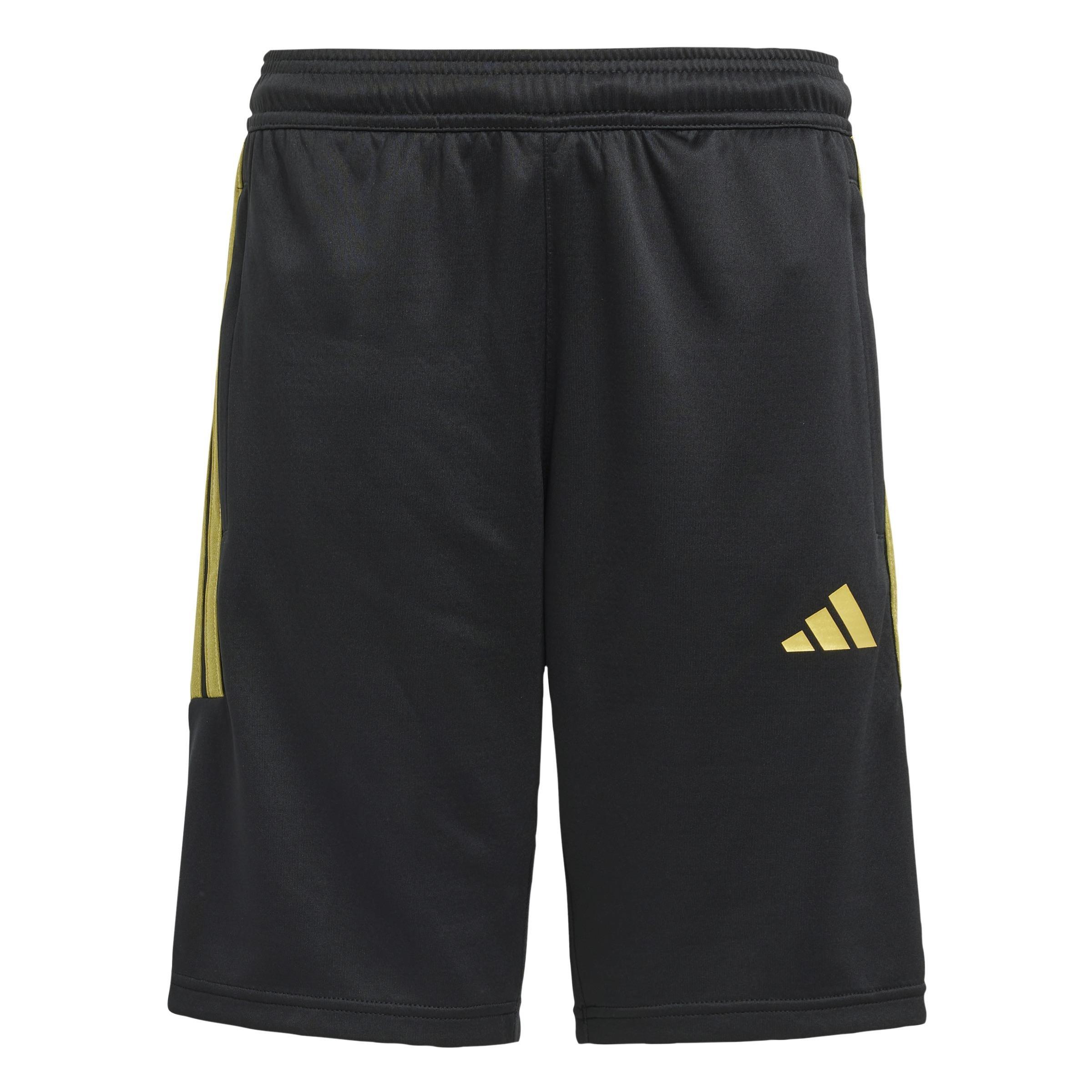 Unisex Kids House of Tiro Colors of Football Shorts, Black, A701_ONE, large image number 0