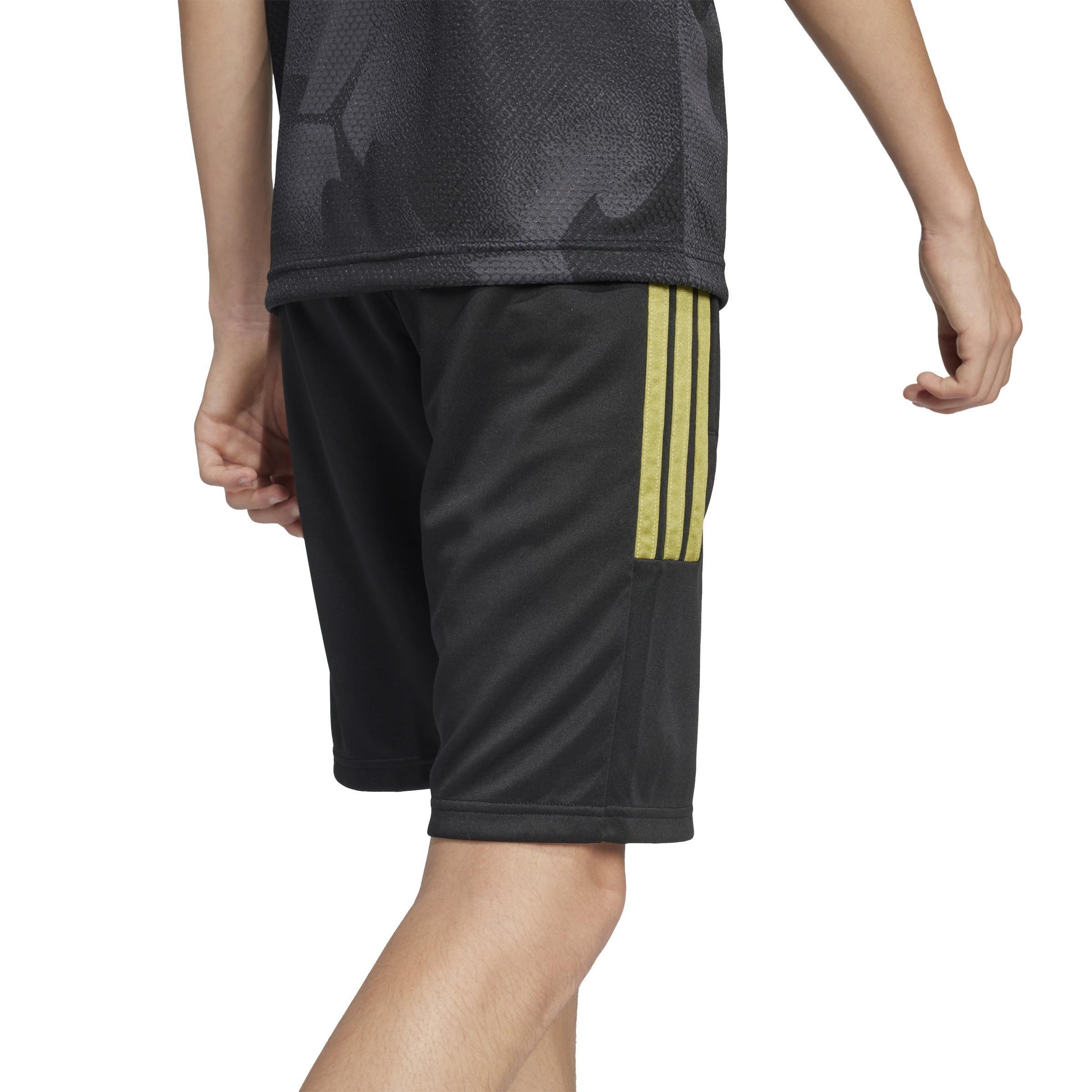 Unisex Kids House of Tiro Colors of Football Shorts, Black, A701_ONE, large image number 3