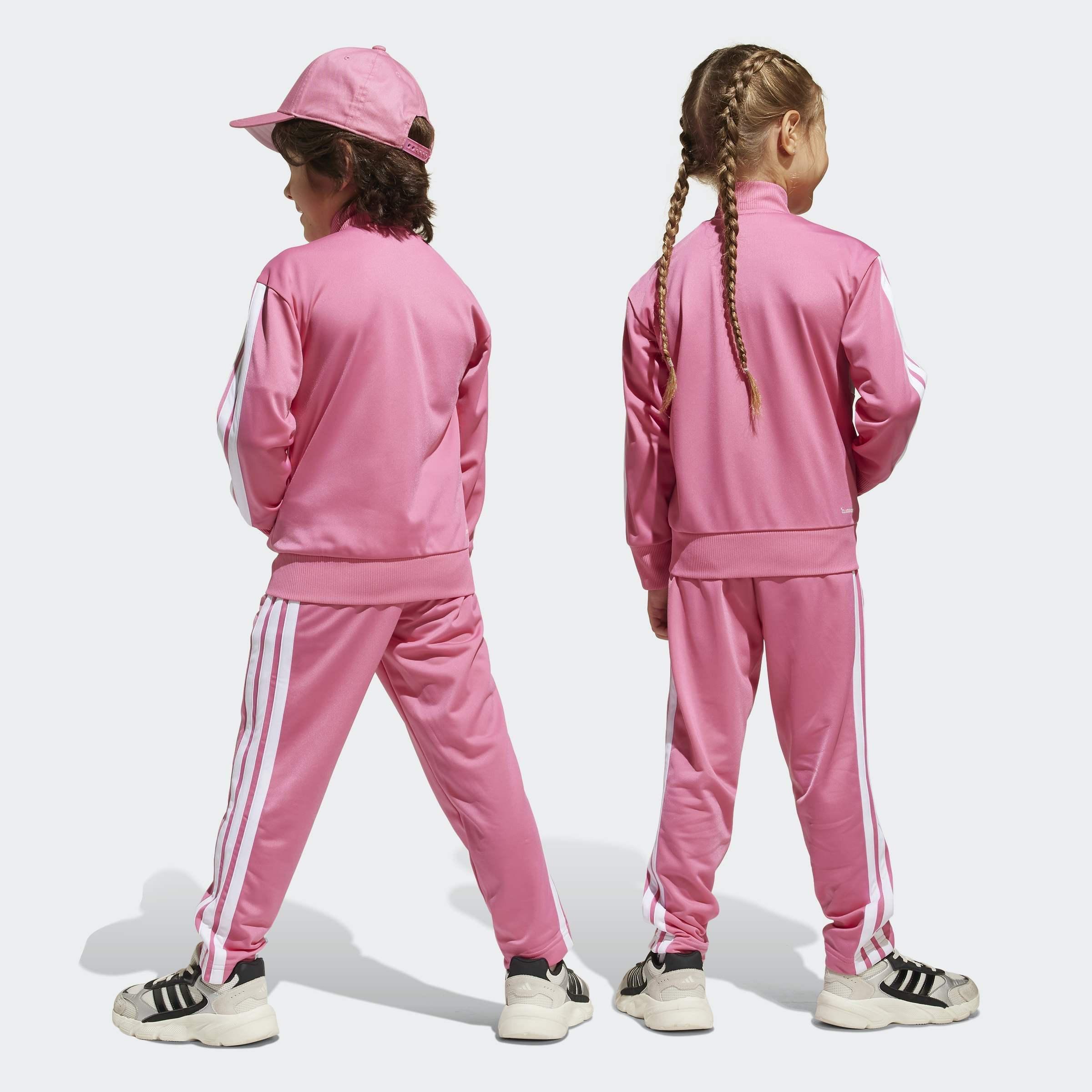Kids Unisex Seasonal Essentials Tiberio 3-Stripes Tricot Track Suit, Pink