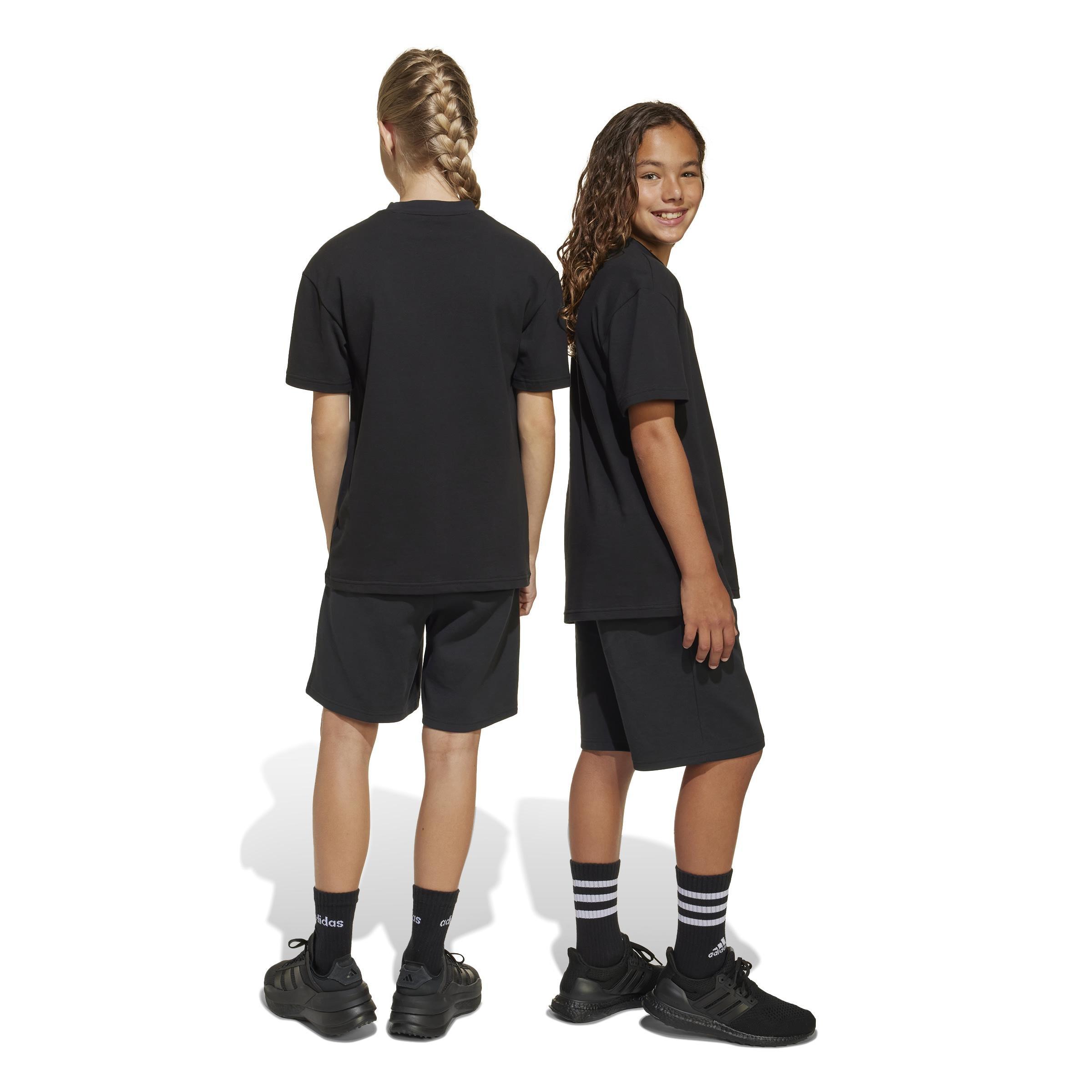 Unisex Future Icons Logo Above-Knee Shorts Kids, Black, A701_ONE, large image number 1