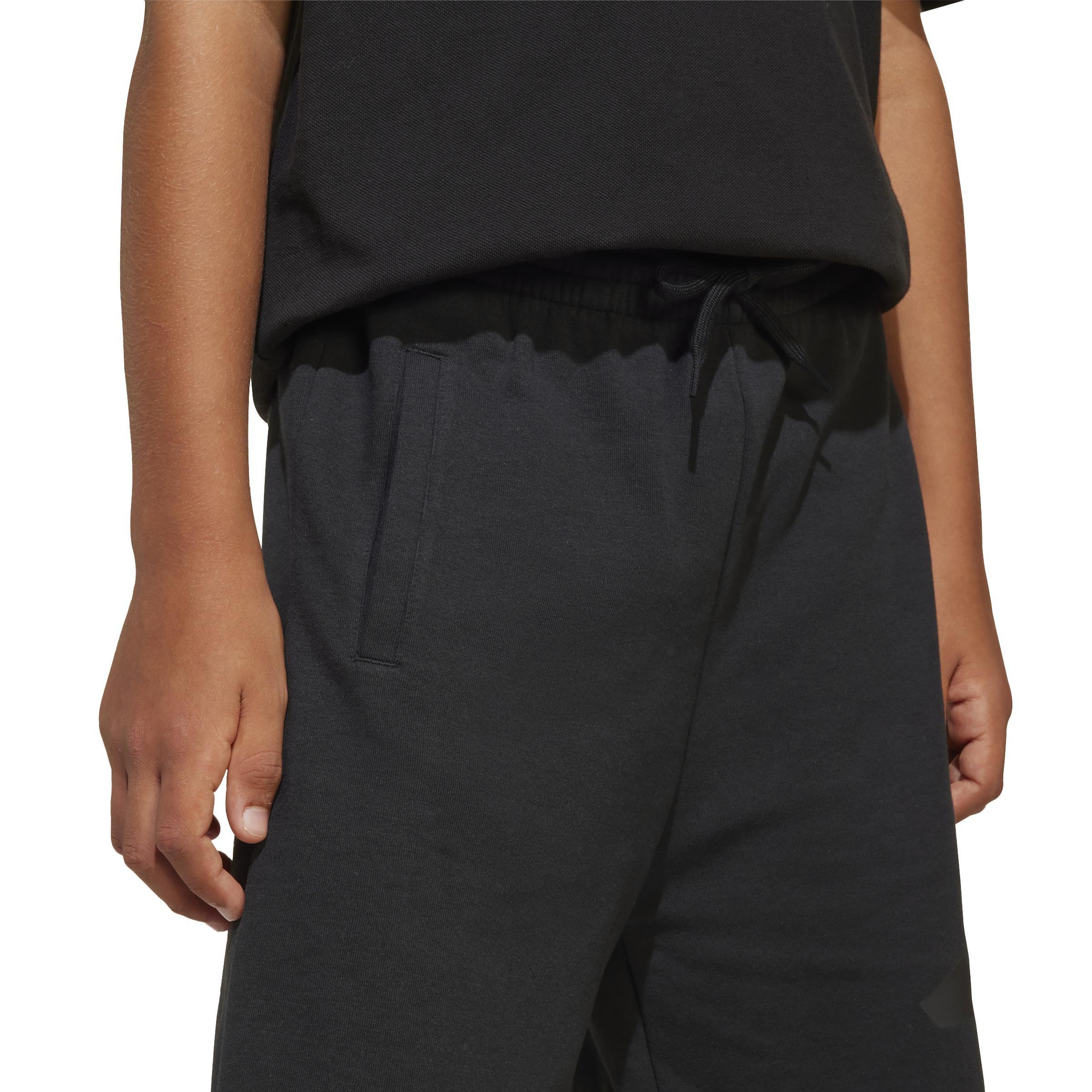 Unisex Kids Future Icons Logo Above-Knee Shorts, Black, , large image number 4