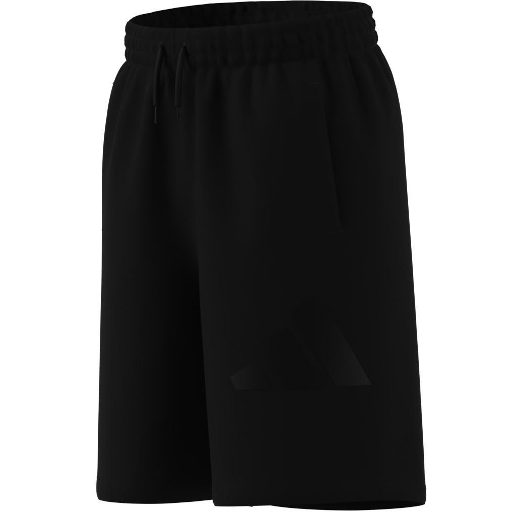 Unisex Kids Future Icons Logo Above-Knee Shorts, Black, , large image number 9