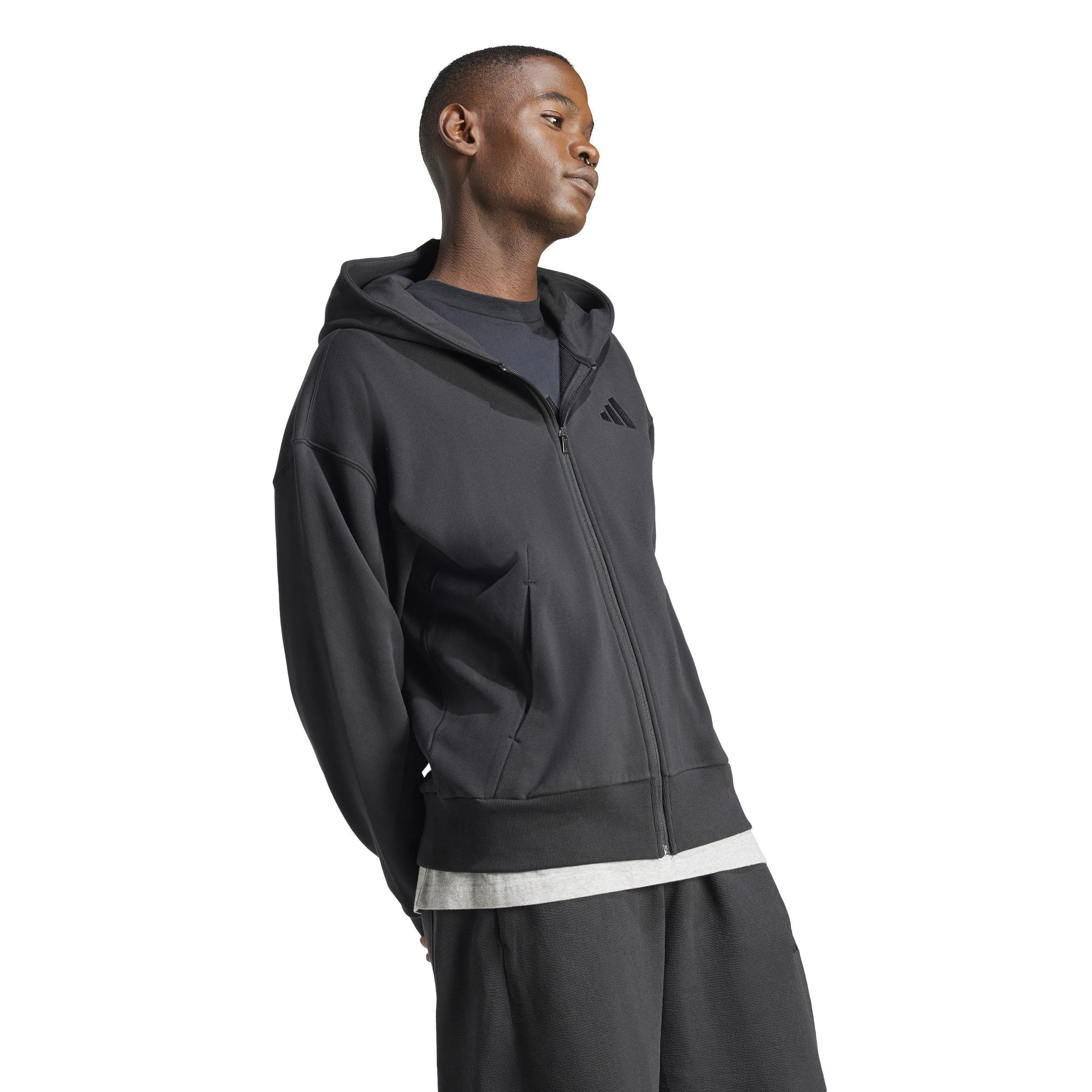 ALL SZN French Terry Full-Zip Hoodie, Black, A701_ONE, large image number 7