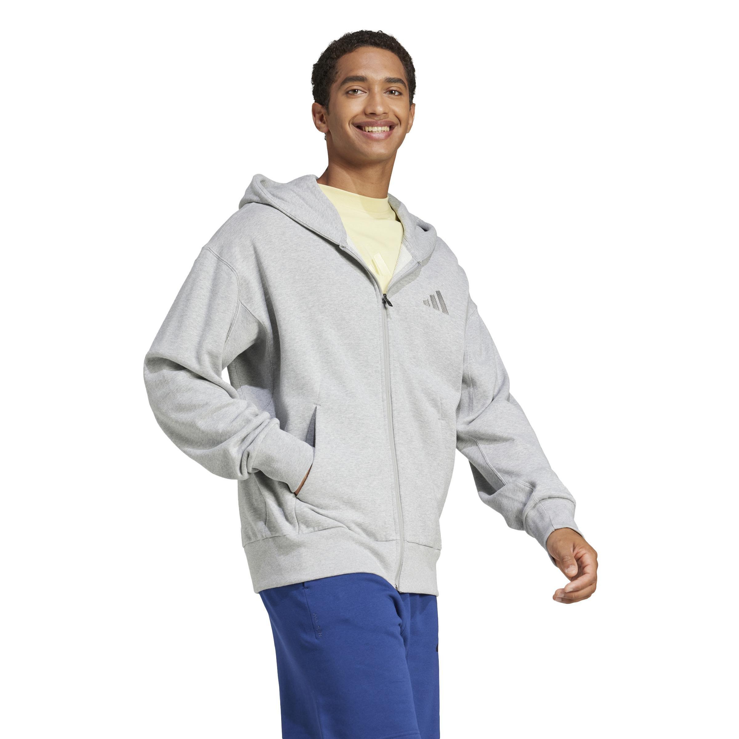 ALL SZN French Terry Full-Zip Hoodie, Grey, , large image number 13