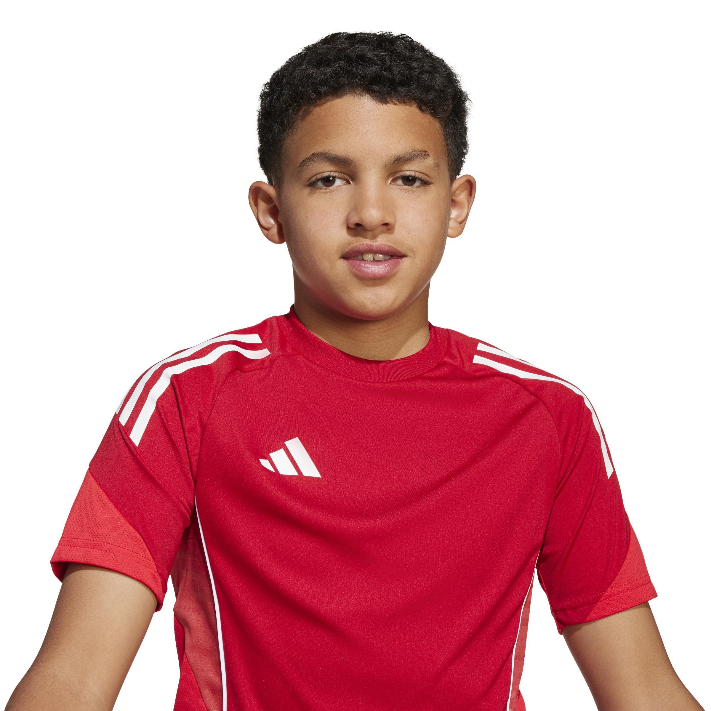 Unisex Kids Tiro 25 Competition Training Jersey, Red, A701_ONE, large image number 6