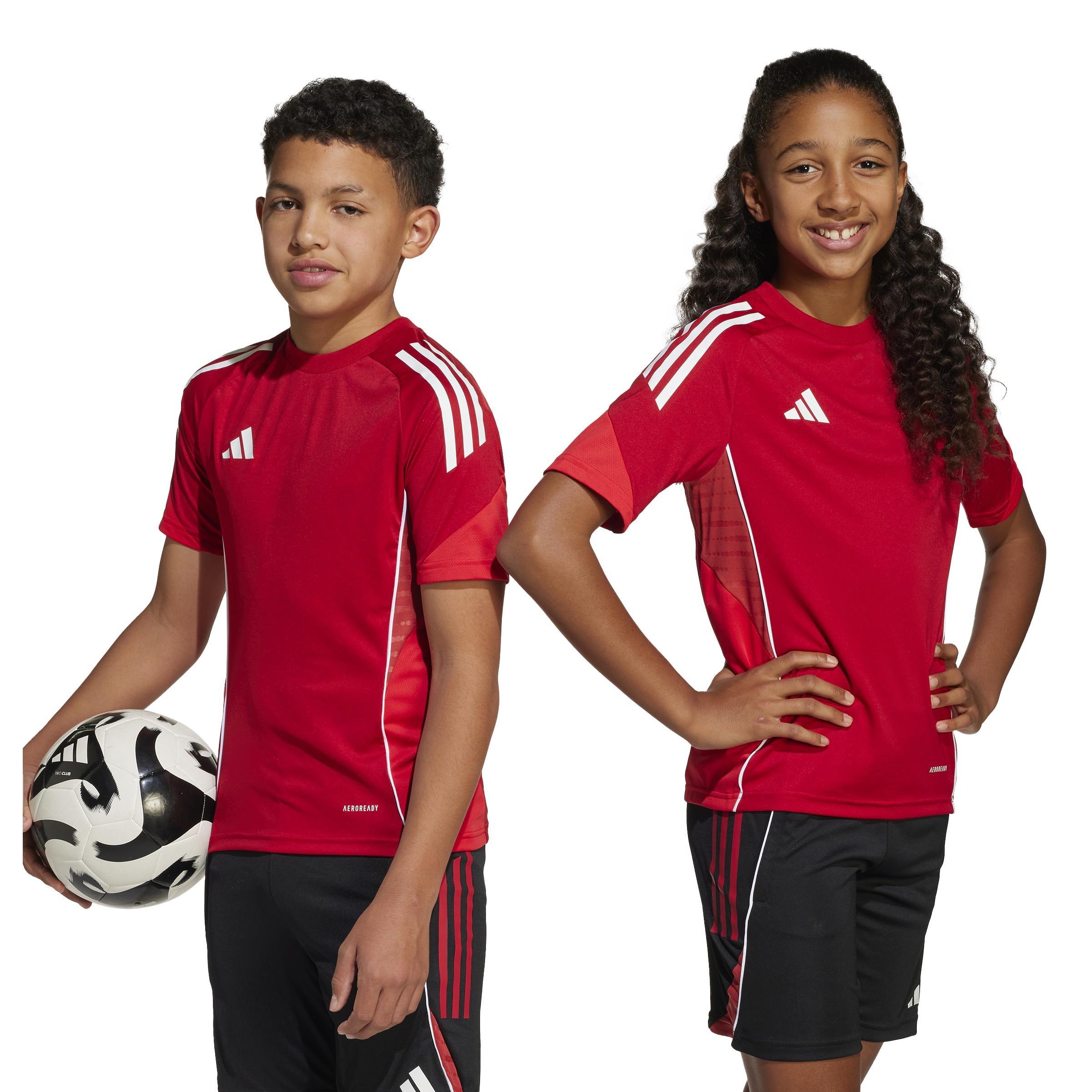 Unisex Kids Tiro 25 Competition Training Jersey, Red, A701_ONE, large image number 7