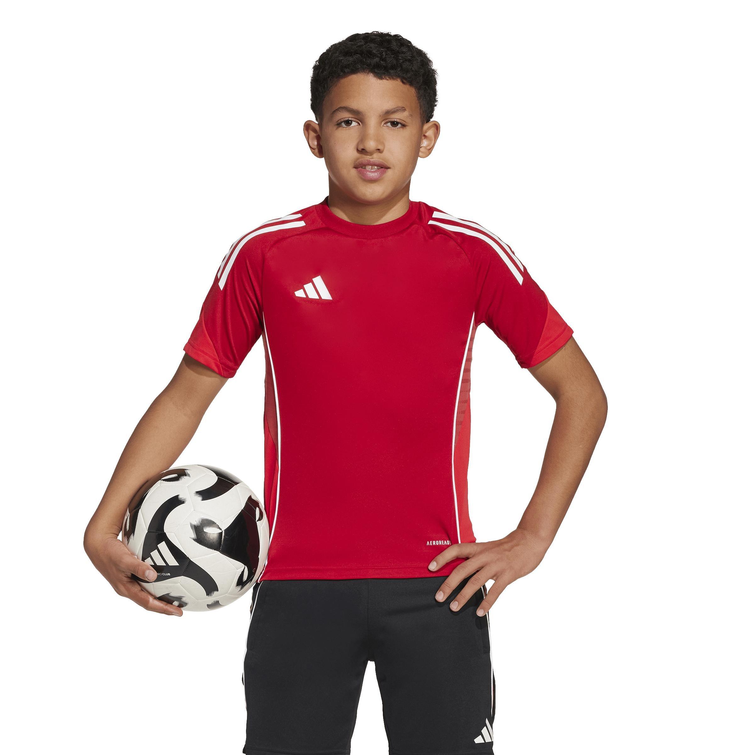 Unisex Kids Tiro 25 Competition Training Jersey, Red, A701_ONE, large image number 8