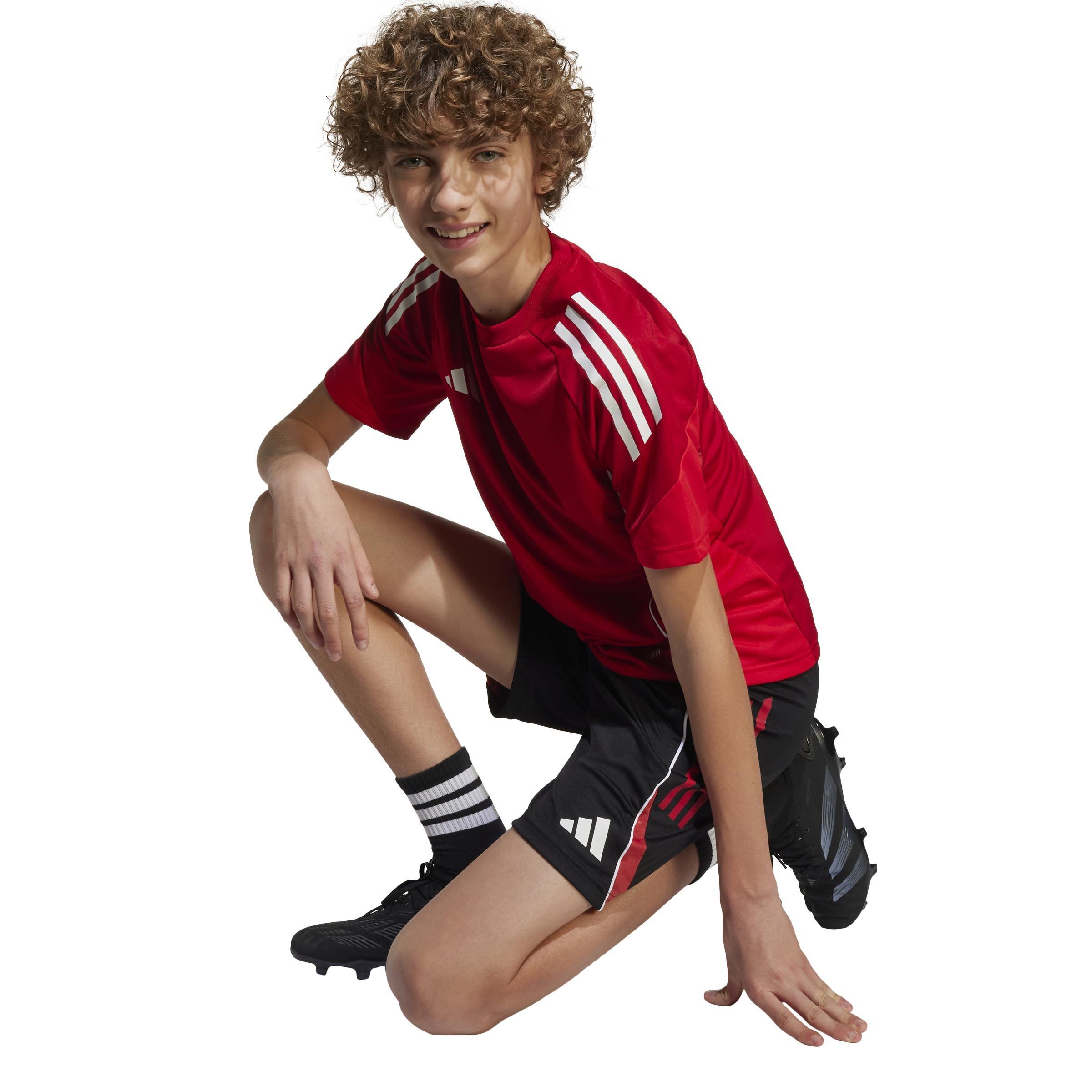 Unisex Kids Tiro 25 Competition Training Shorts, Black, A701_ONE, large image number 4