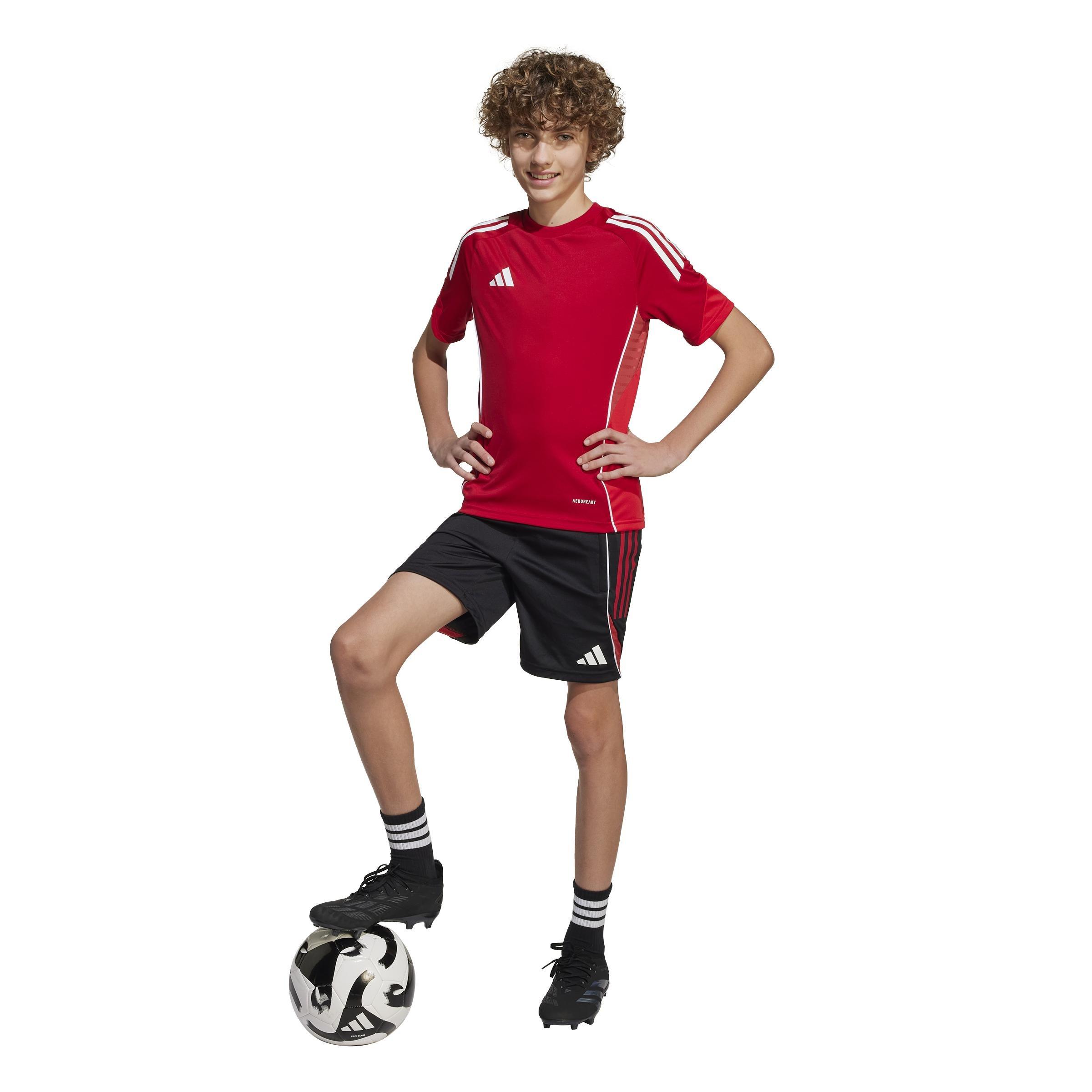 Unisex Kids Tiro 25 Competition Training Shorts, Black, A701_ONE, large image number 7