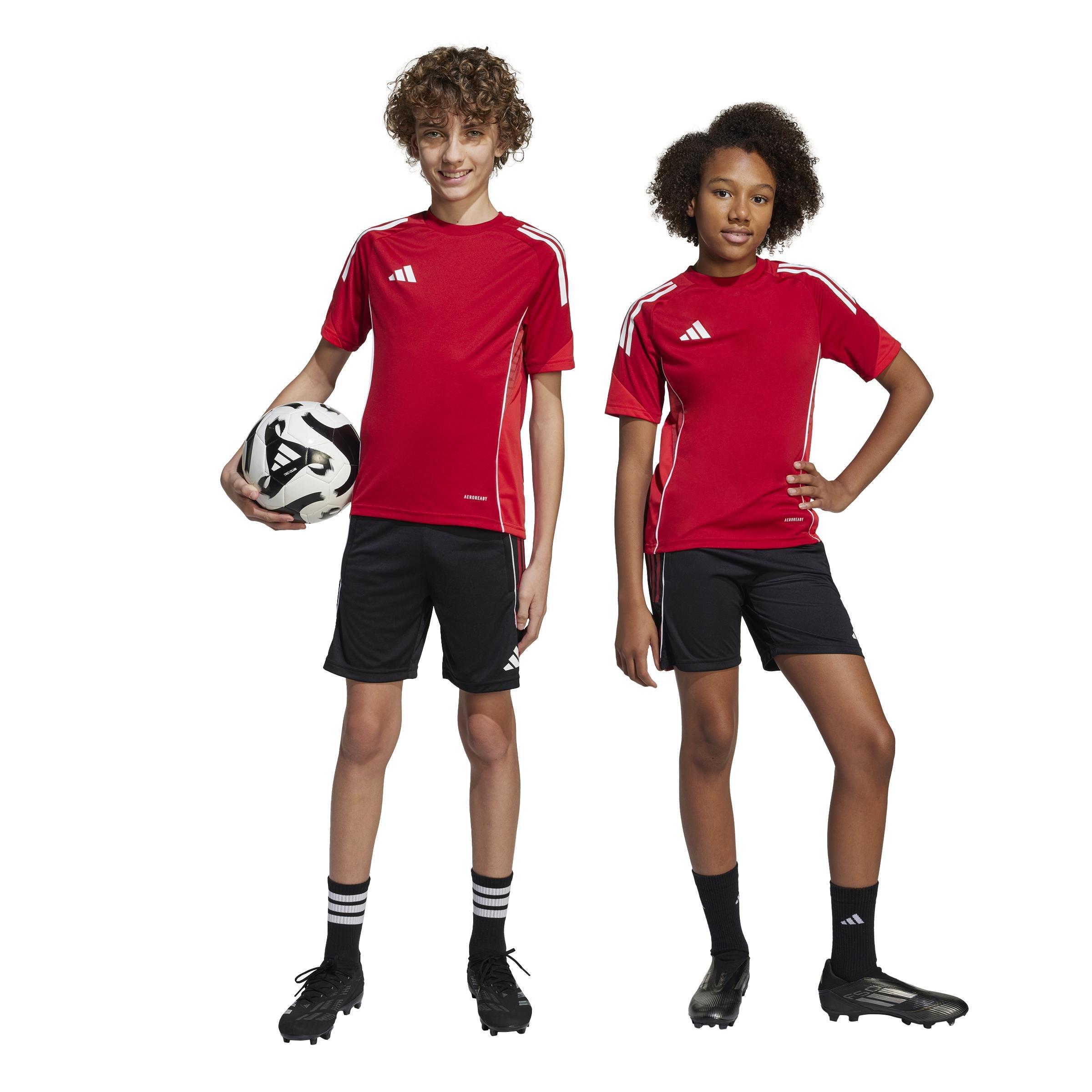 Unisex Kids Tiro 25 Competition Training Shorts, Black, A701_ONE, large image number 8