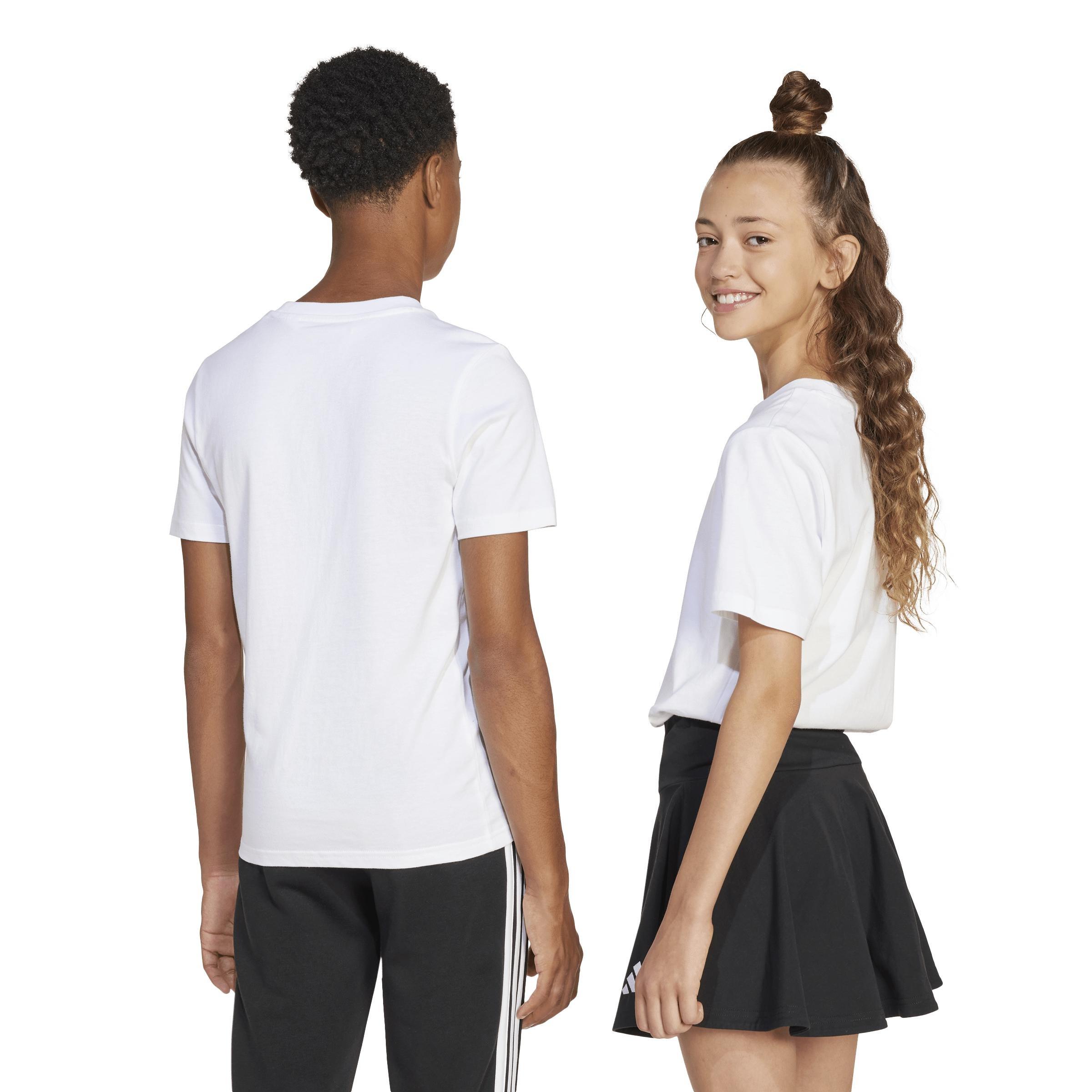 Unisex Kids Codes Photoreal Logo Graphic T-Shirt, White, A701_ONE, large image number 2
