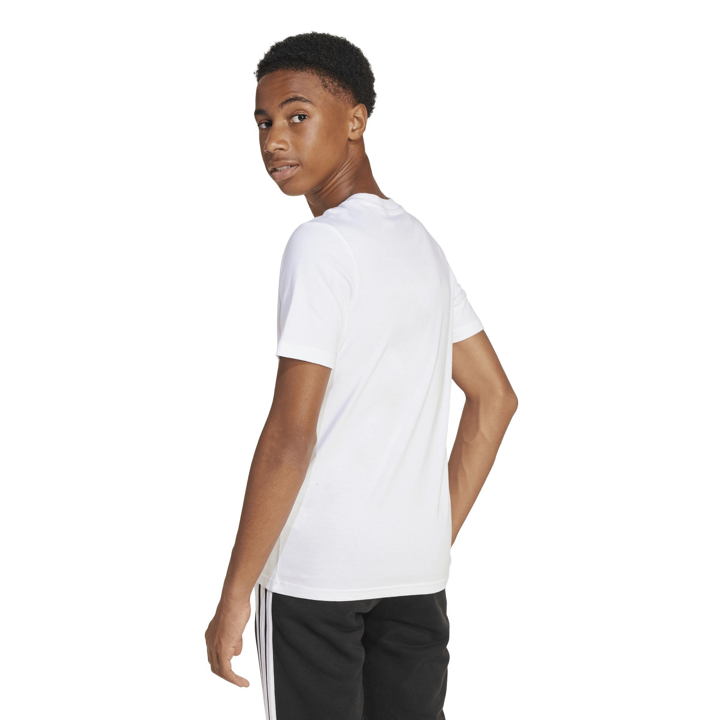Unisex Kids Codes Photoreal Logo Graphic T-Shirt, White, A701_ONE, large image number 3