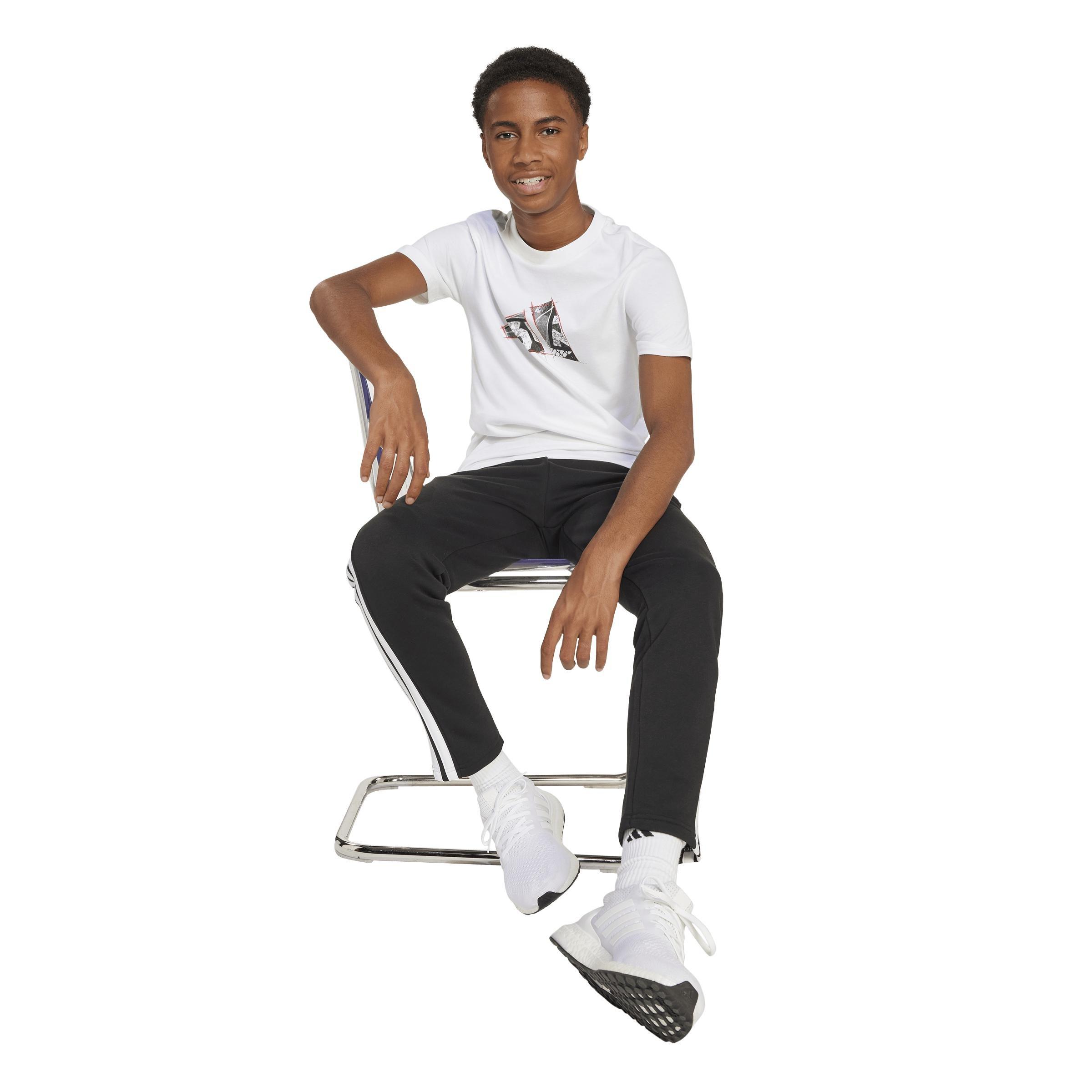 Unisex Kids Codes Photoreal Logo Graphic T-Shirt, White, A701_ONE, large image number 8