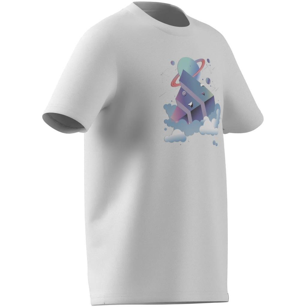 Unisex Kids All Day I Dream About Graphic T-Shirt, White, A701_ONE, large image number 7