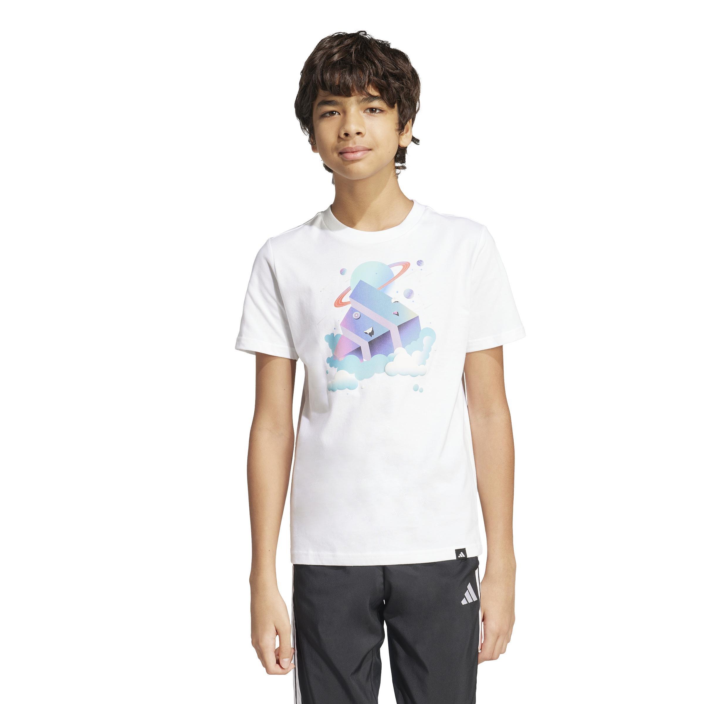 Unisex Kids All Day I Dream About Graphic T-Shirt, White, , large image number 12