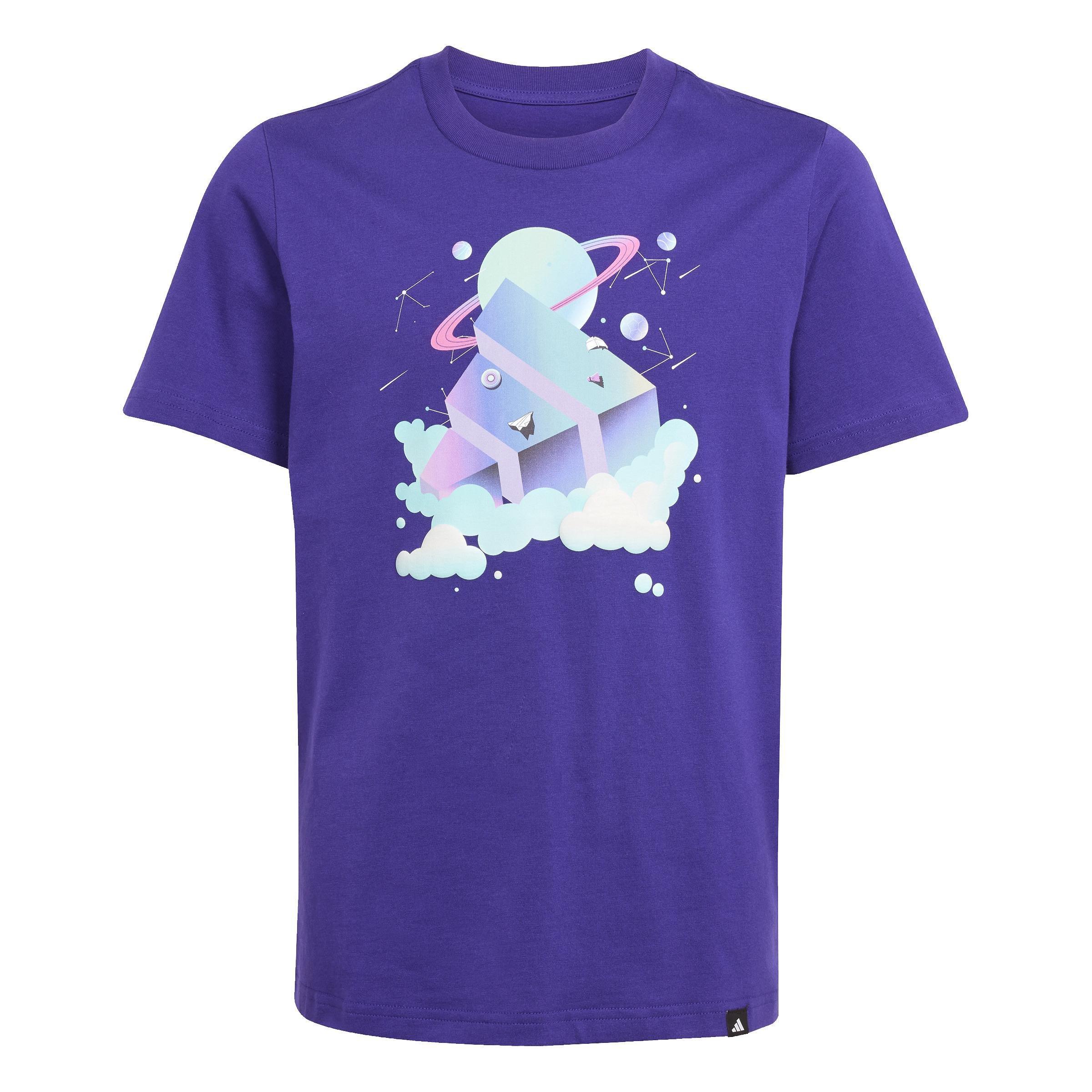 Unisex Kids All Day I Dream About Graphic T-Shirt, Purple, , large image number 0