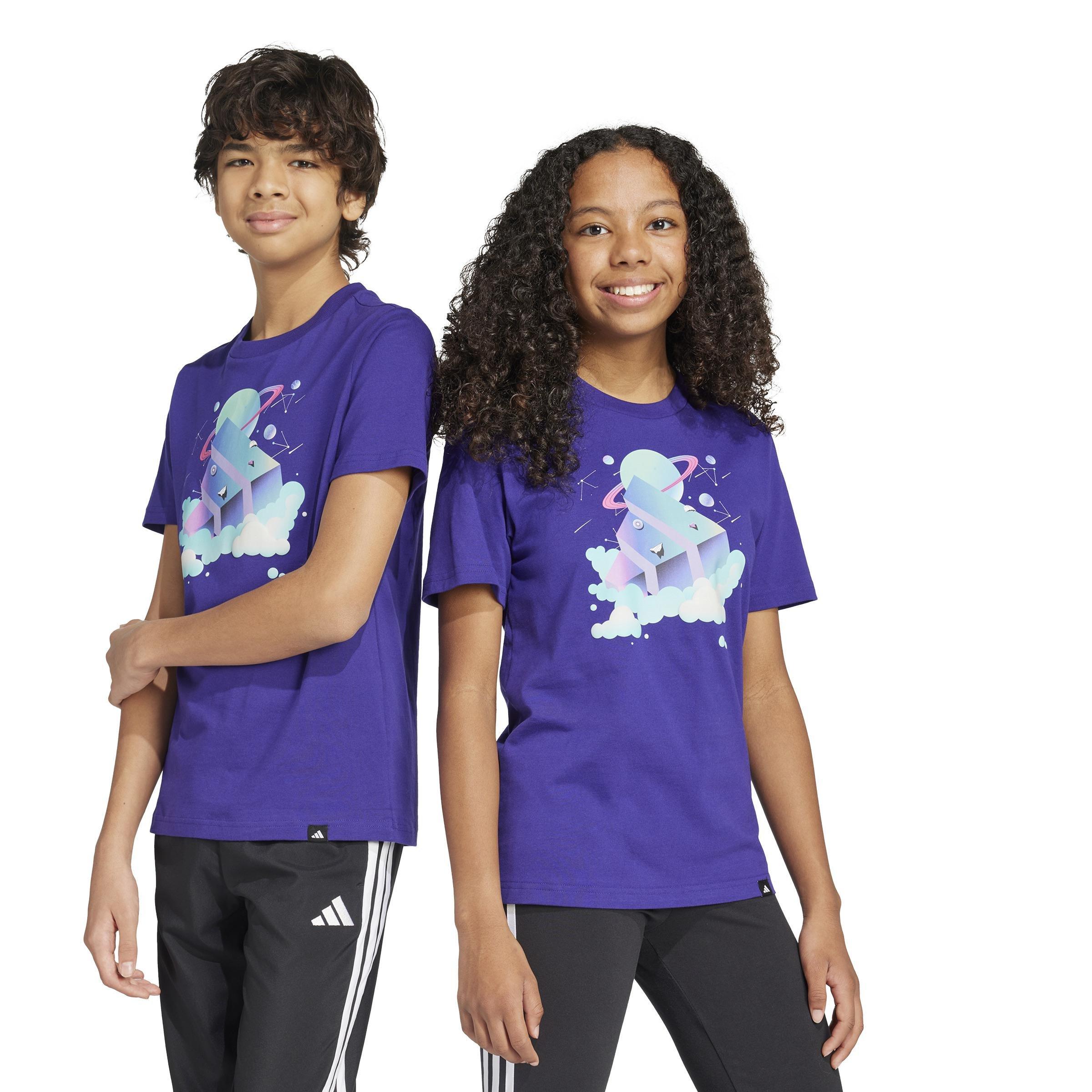 Unisex Kids All Day I Dream About Graphic T-Shirt, Purple, A701_ONE, large image number 7