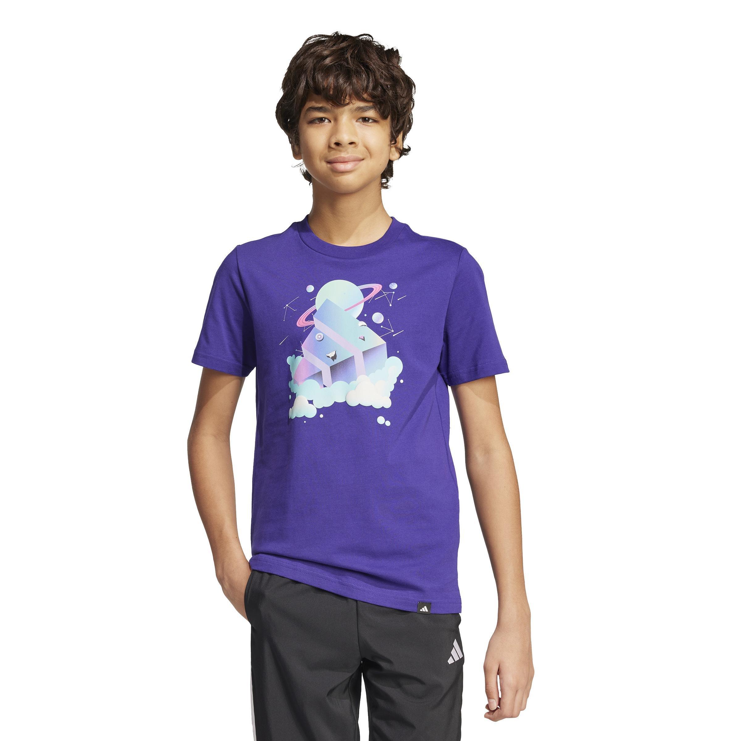 Unisex Kids All Day I Dream About Graphic T-Shirt, Purple, A701_ONE, large image number 9