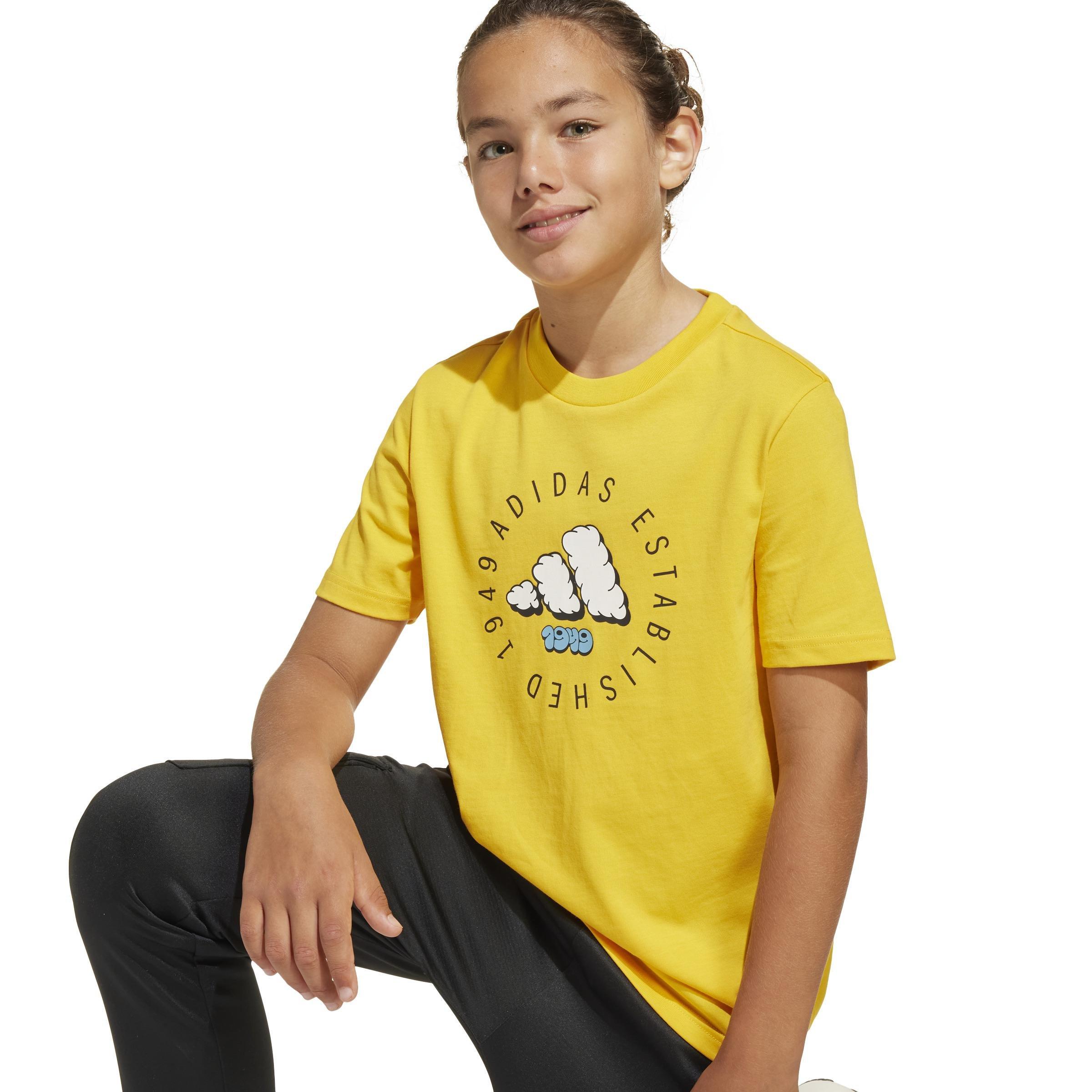 Unisex Fun Graphic T-Shirt, Yellow, A701_ONE, large image number 5