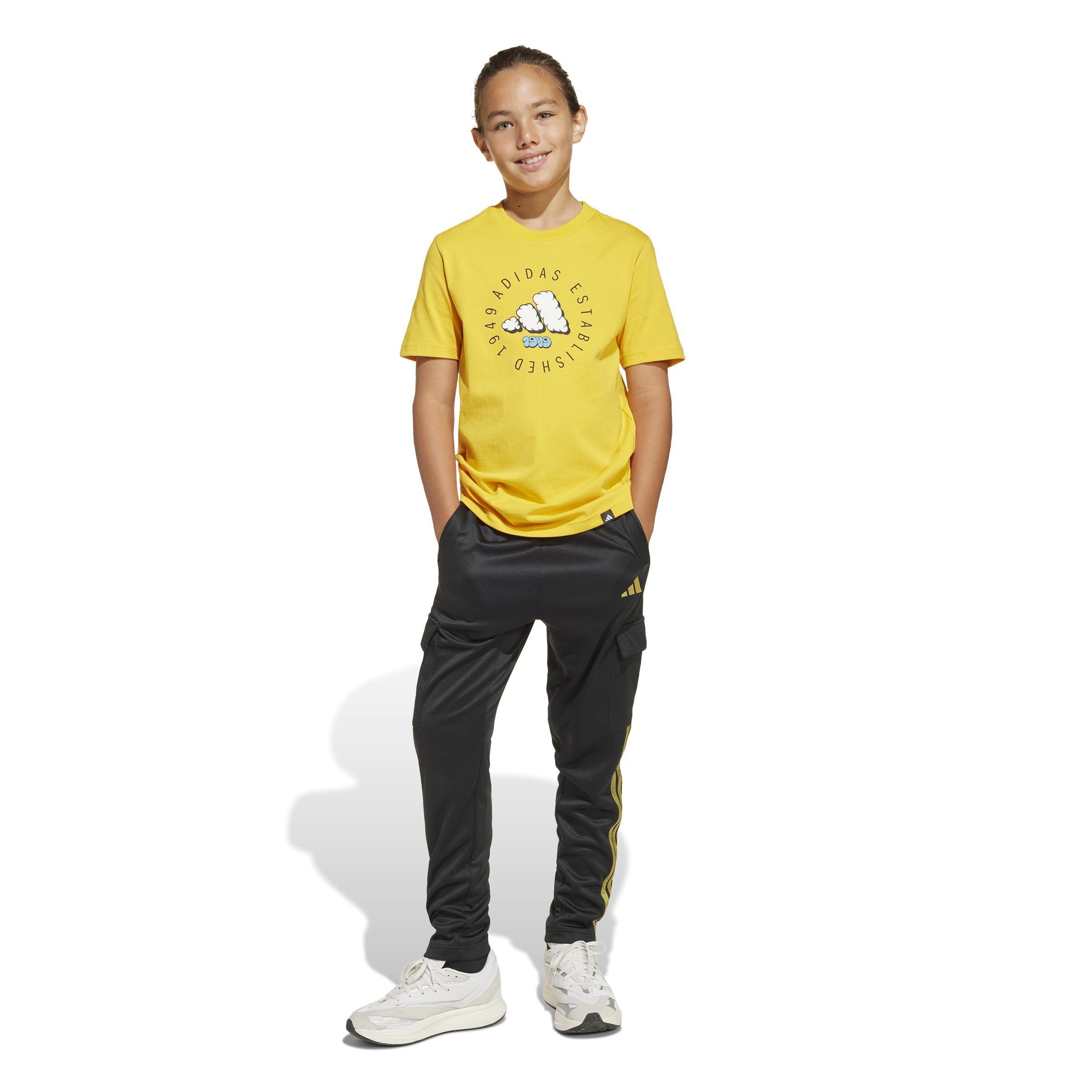 Unisex Kids Fun Graphic T-Shirt, Yellow, , large image number 8