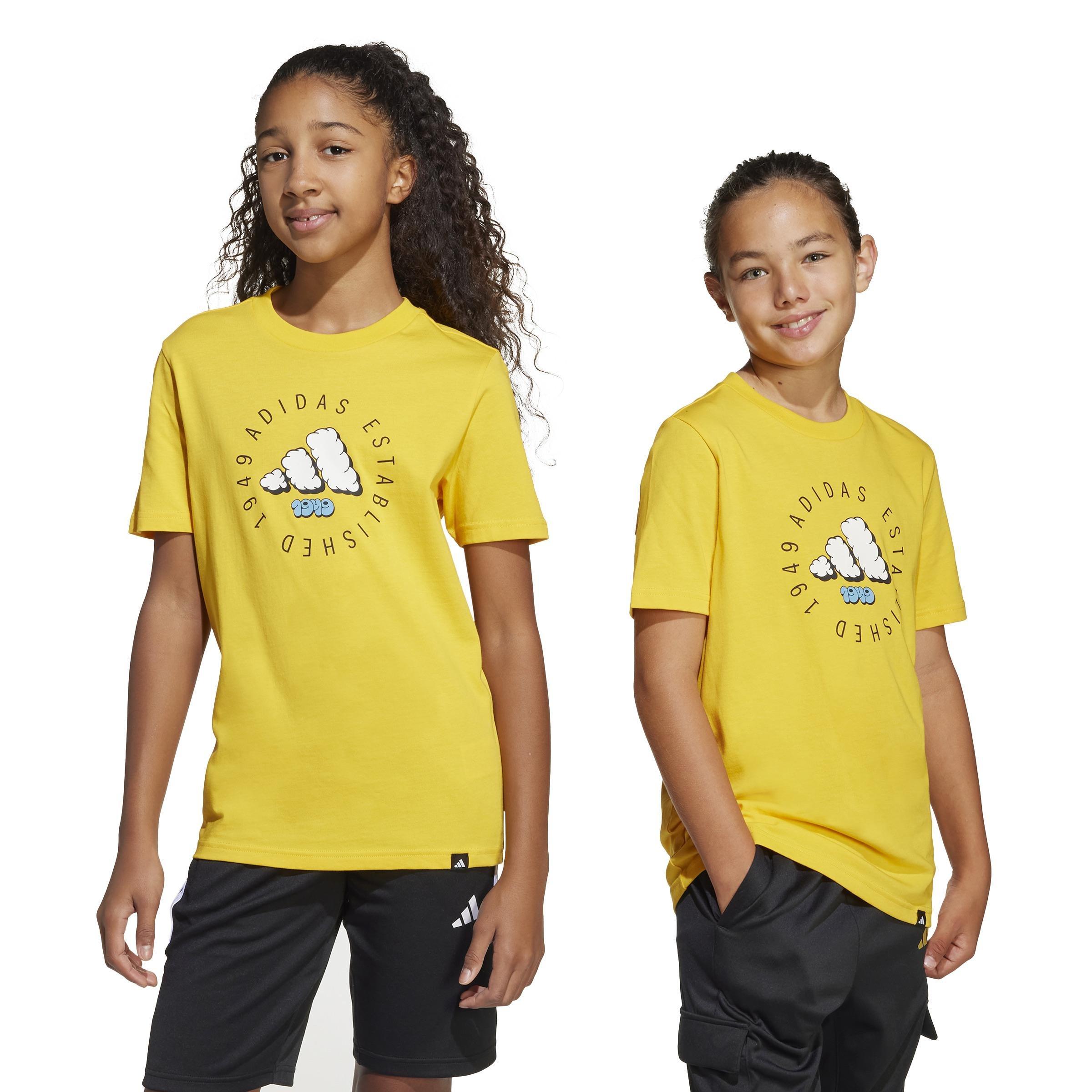 Unisex Kids Fun Graphic T-Shirt, Yellow, , large image number 11