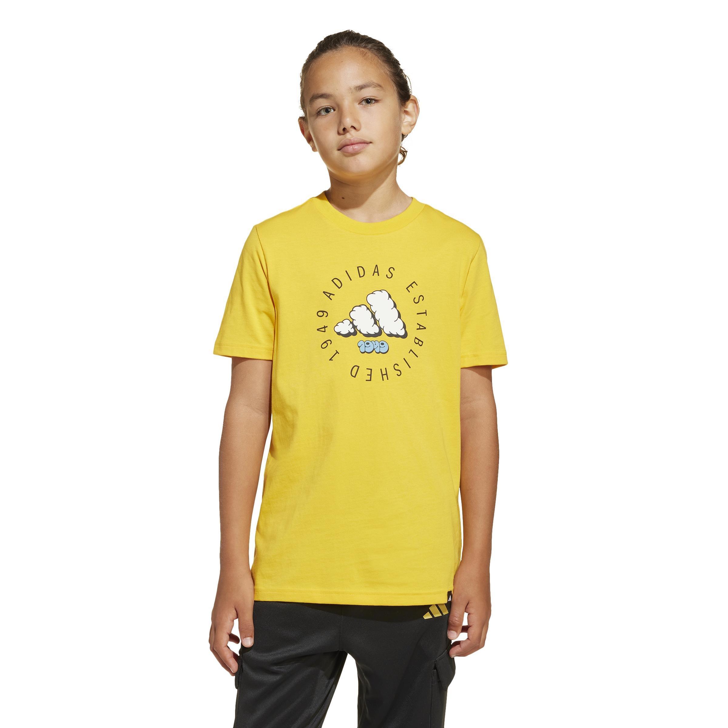 Unisex Kids Fun Graphic T-Shirt, Yellow, , large image number 13