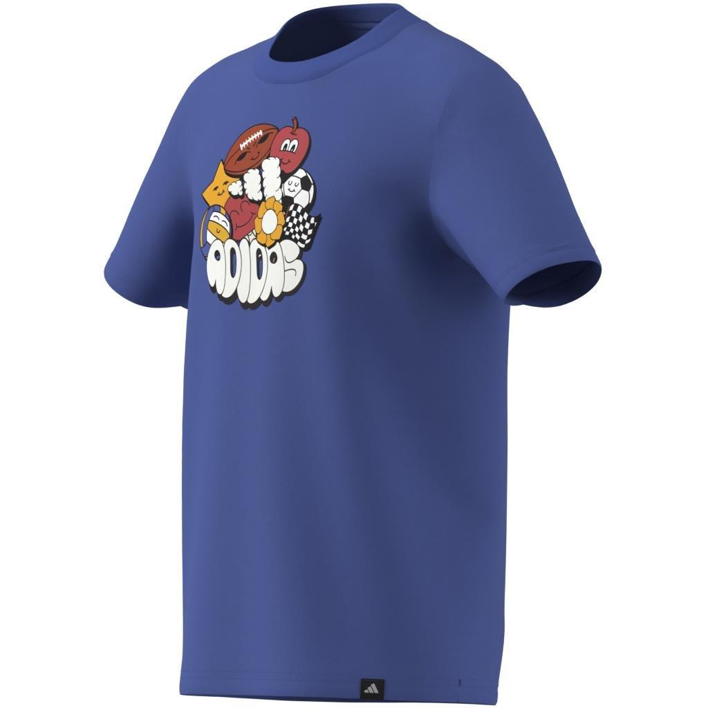 Unisex Kids Fun Graphic T-Shirt, Blue, , large image number 6