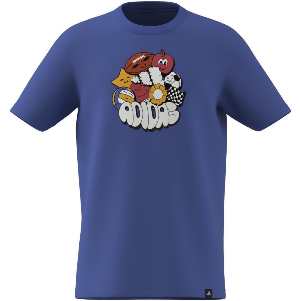 Unisex Kids Fun Graphic T-Shirt, Blue, , large image number 9