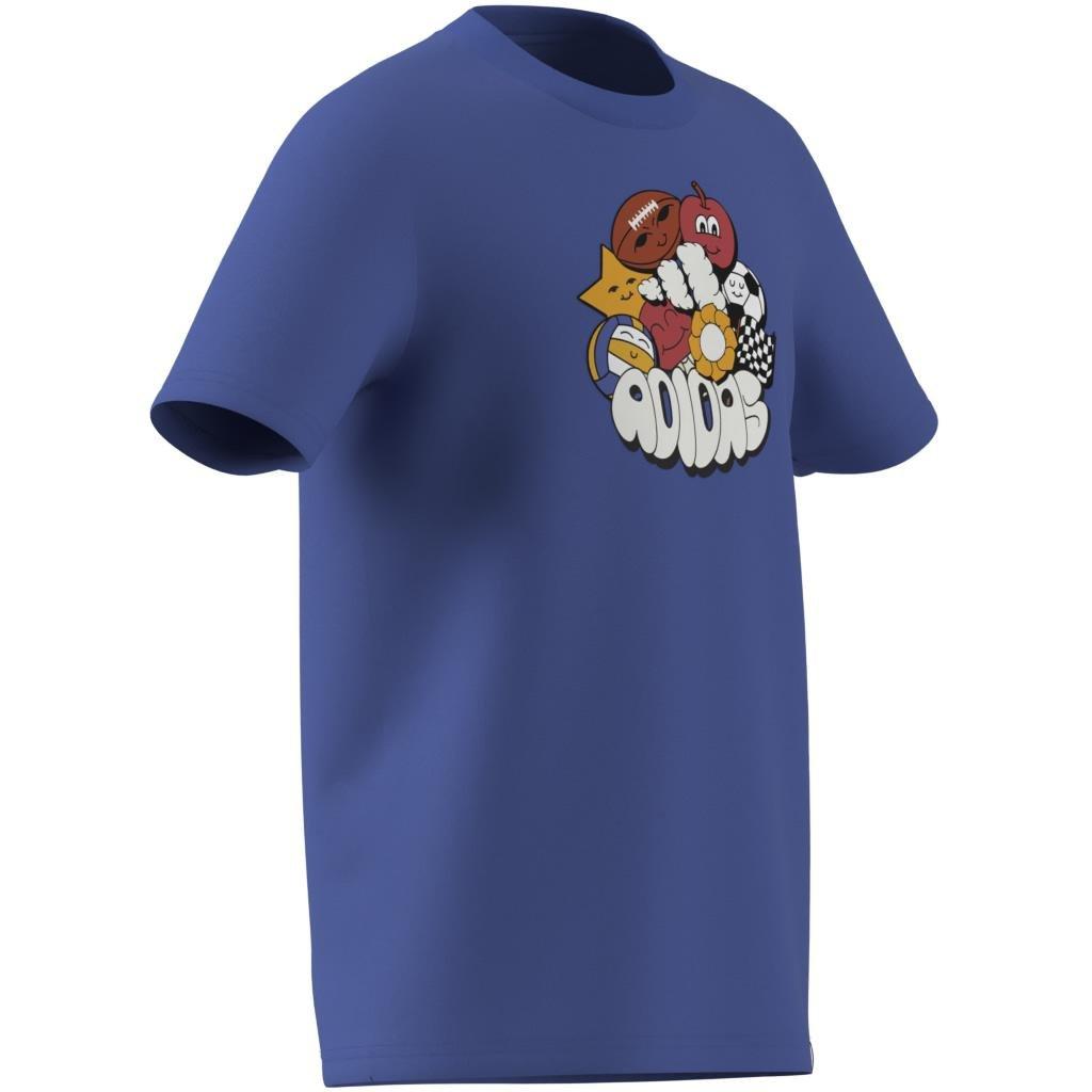 Unisex Kids Fun Graphic T-Shirt, Blue, , large image number 14