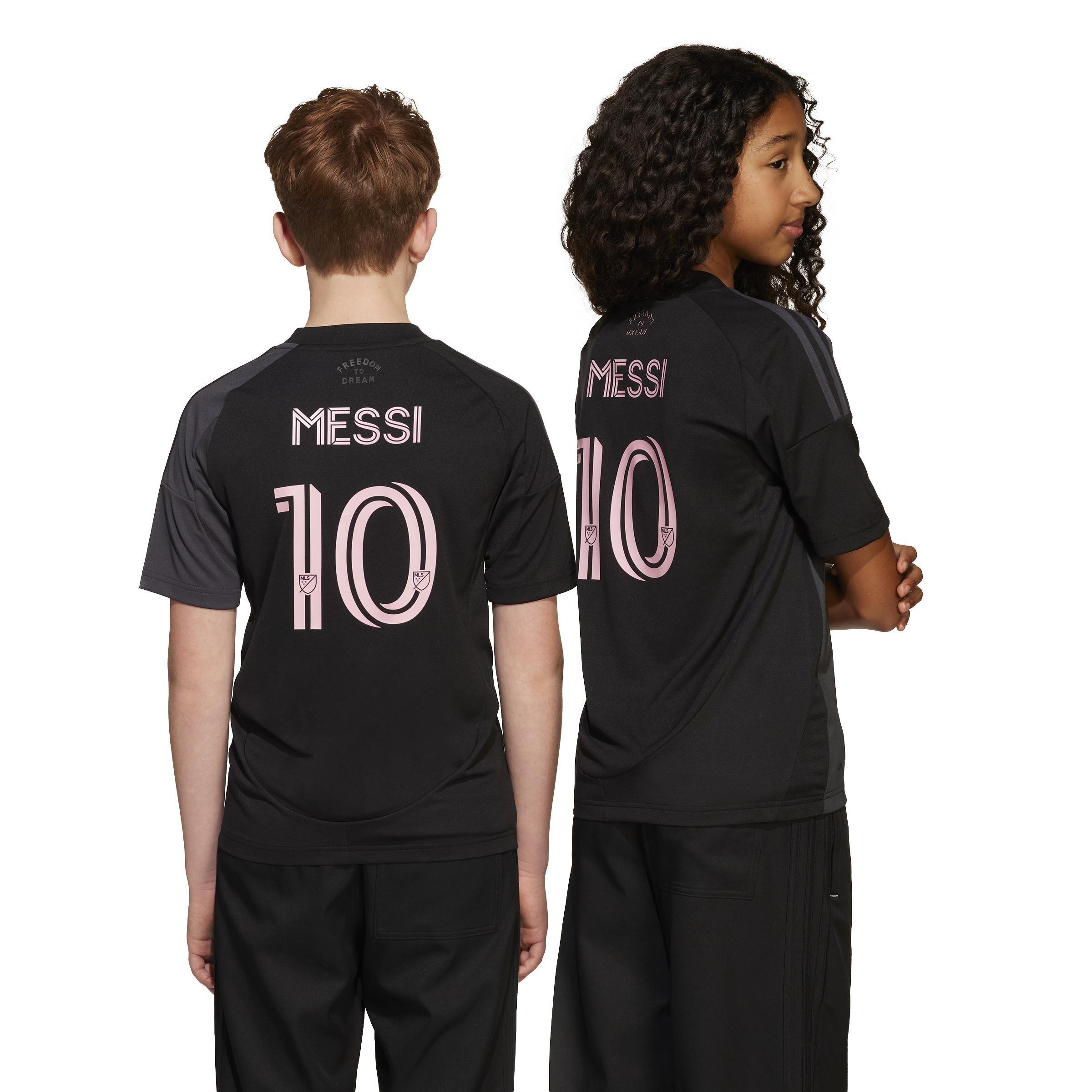 Unisex Kids Inter Miami CF 25/26 Messi Away Jersey, Black, , large image number 1