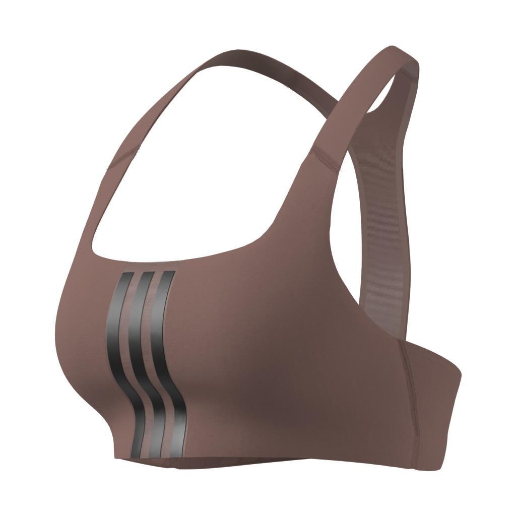 Powerimpact Training Medium-Support 3-Stripes Bra, Red, A701_ONE, large image number 10