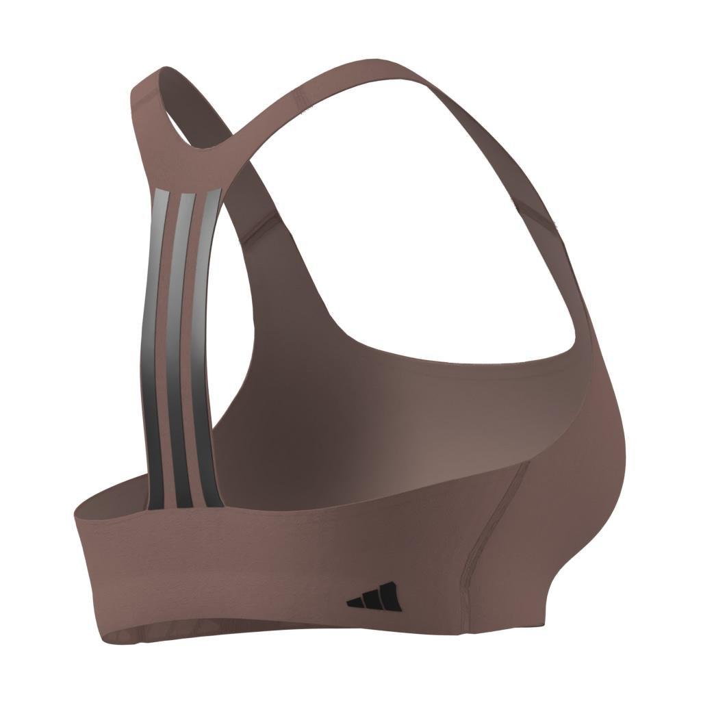 Powerimpact Training Medium-Support 3-Stripes Bra, Red, A701_ONE, large image number 13
