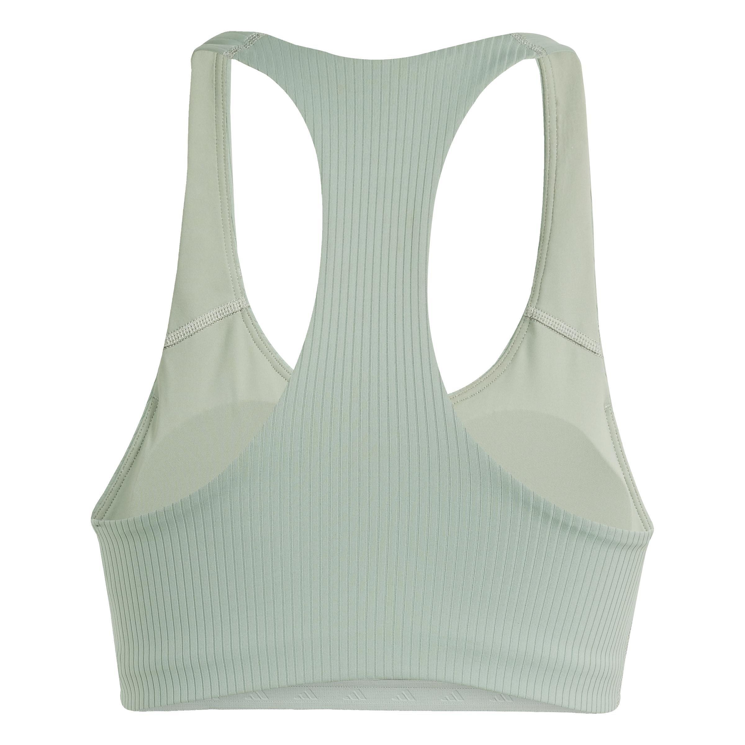Powerimpact Rib Medium Support Training Bra, Green, , large image number 2