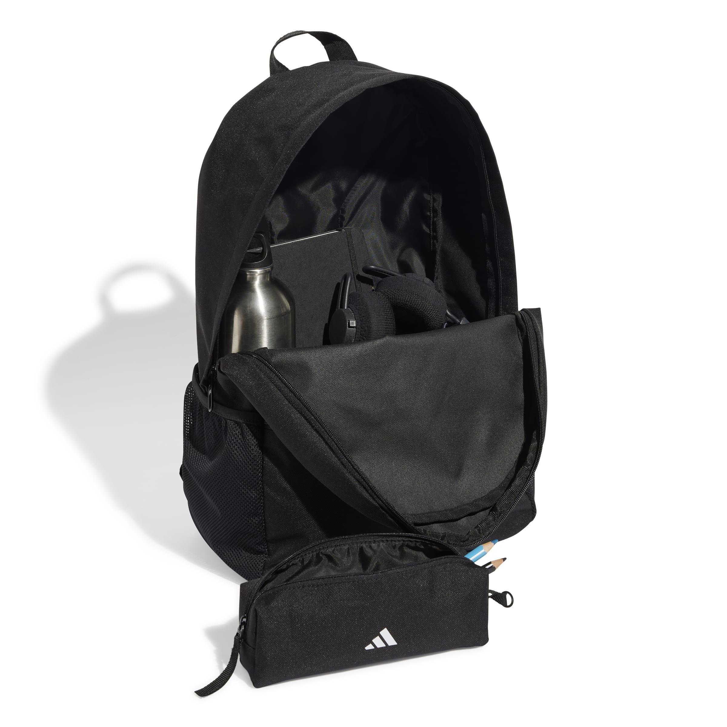 Unisex Backpack With Pencil Case, Black, A701_ONE, large image number 2