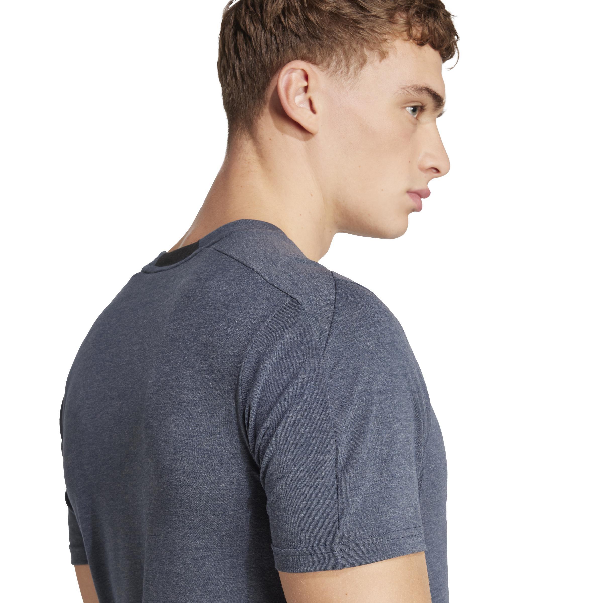 Designed 4 Training 3-Stripes Tee, Blue, A701_ONE, large image number 4