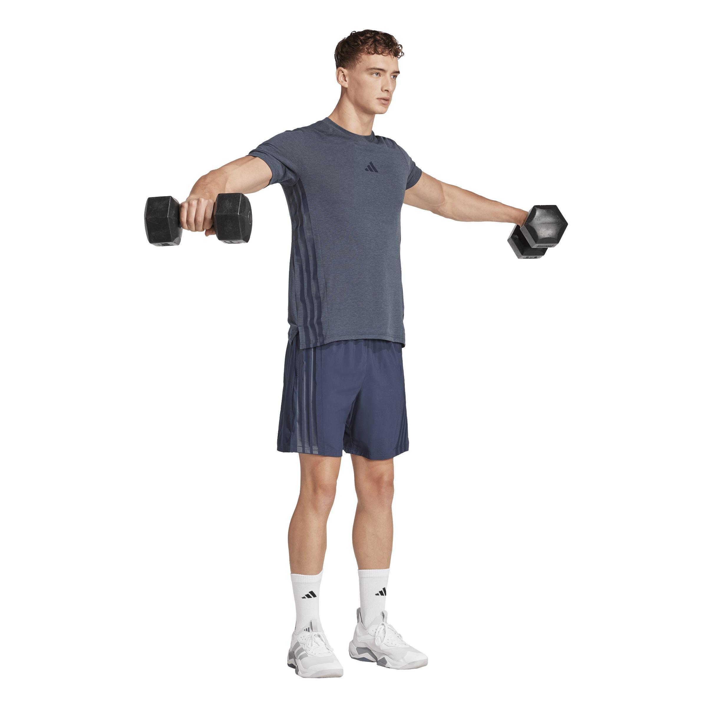 Designed 4 Training 3-Stripes Tee, Blue, A701_ONE, large image number 5