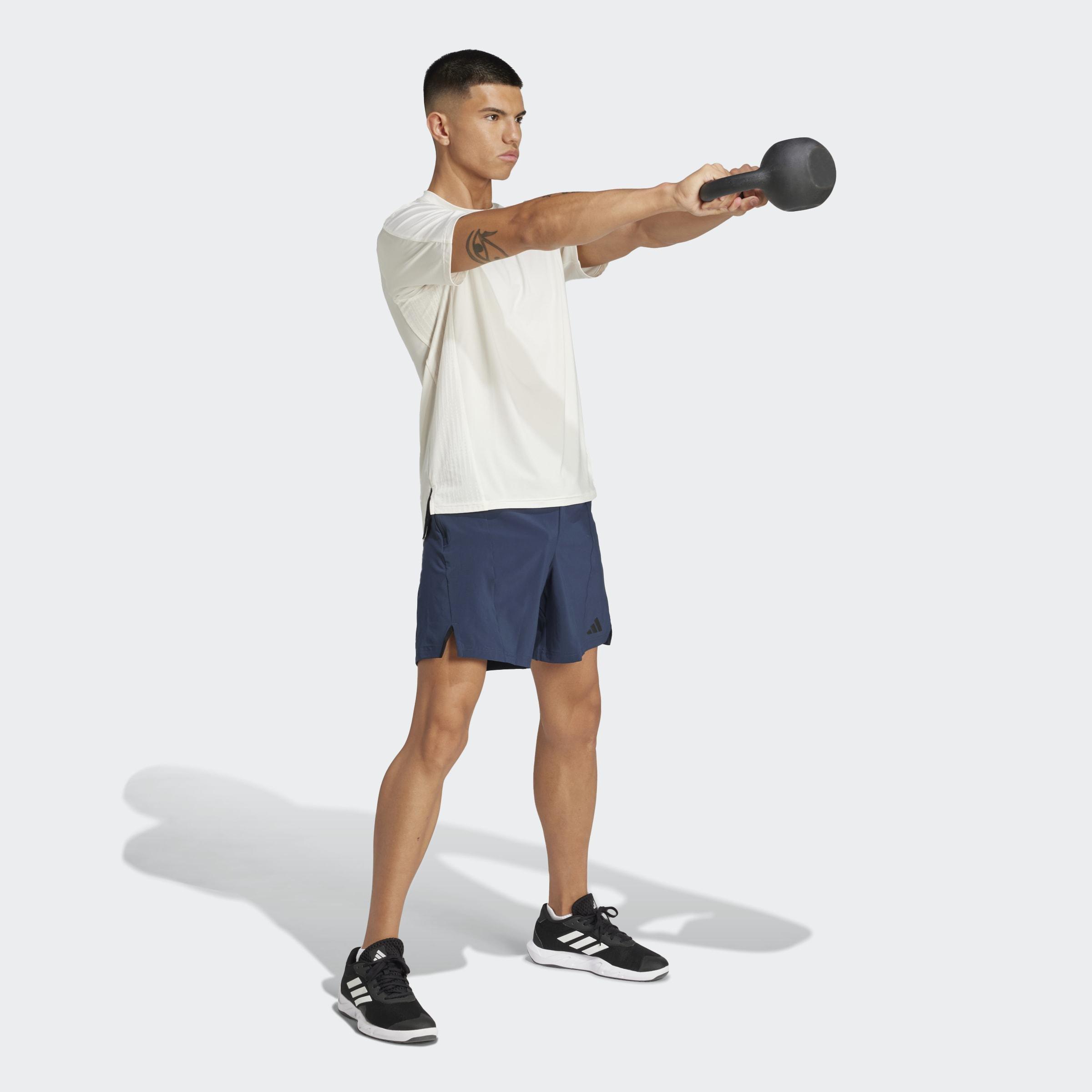 Designed for Training Workout Shorts, Blue, A701_ONE, large image number 4