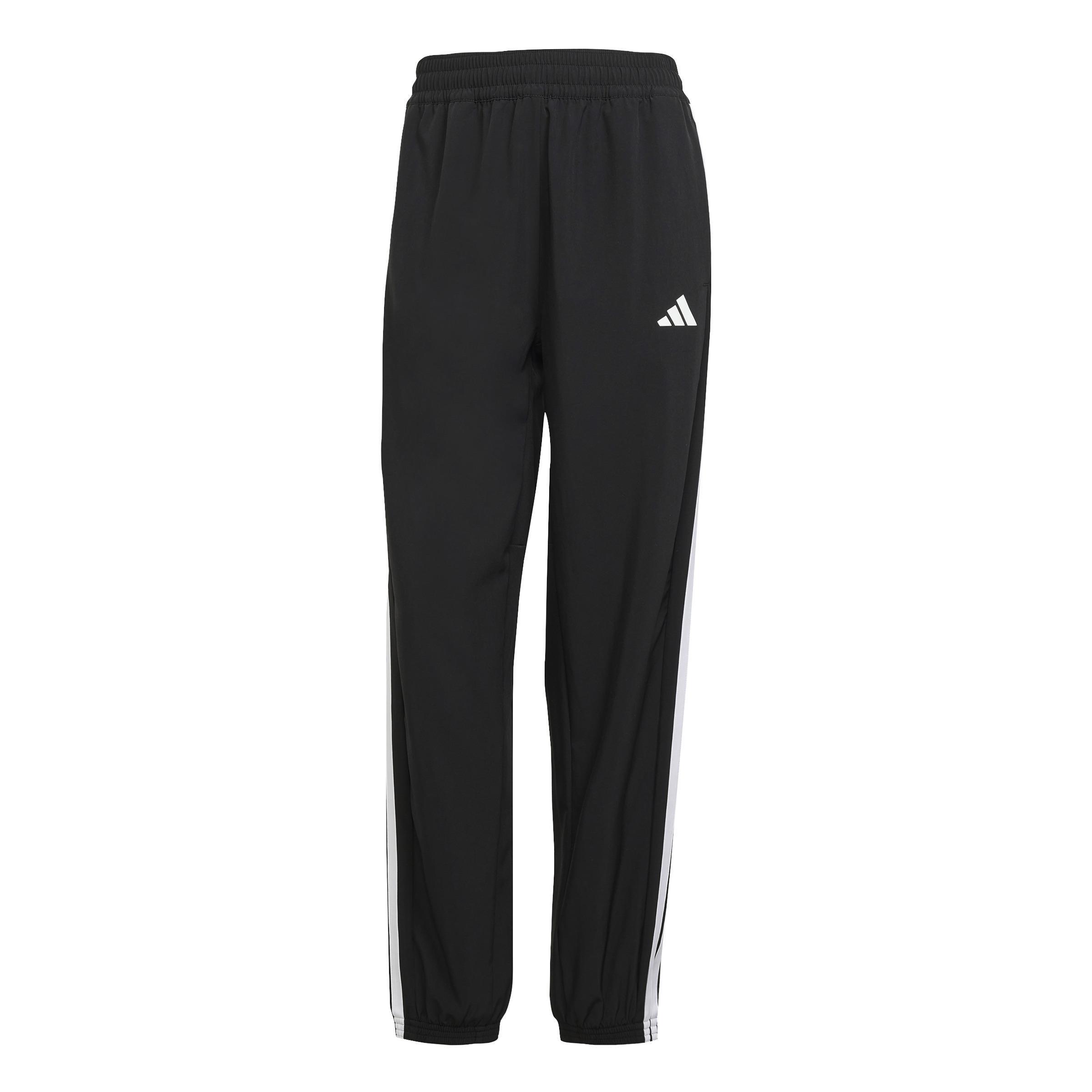 Train Essentials 3-Stripes Woven Joggers, Black, A701_ONE, large image number 0