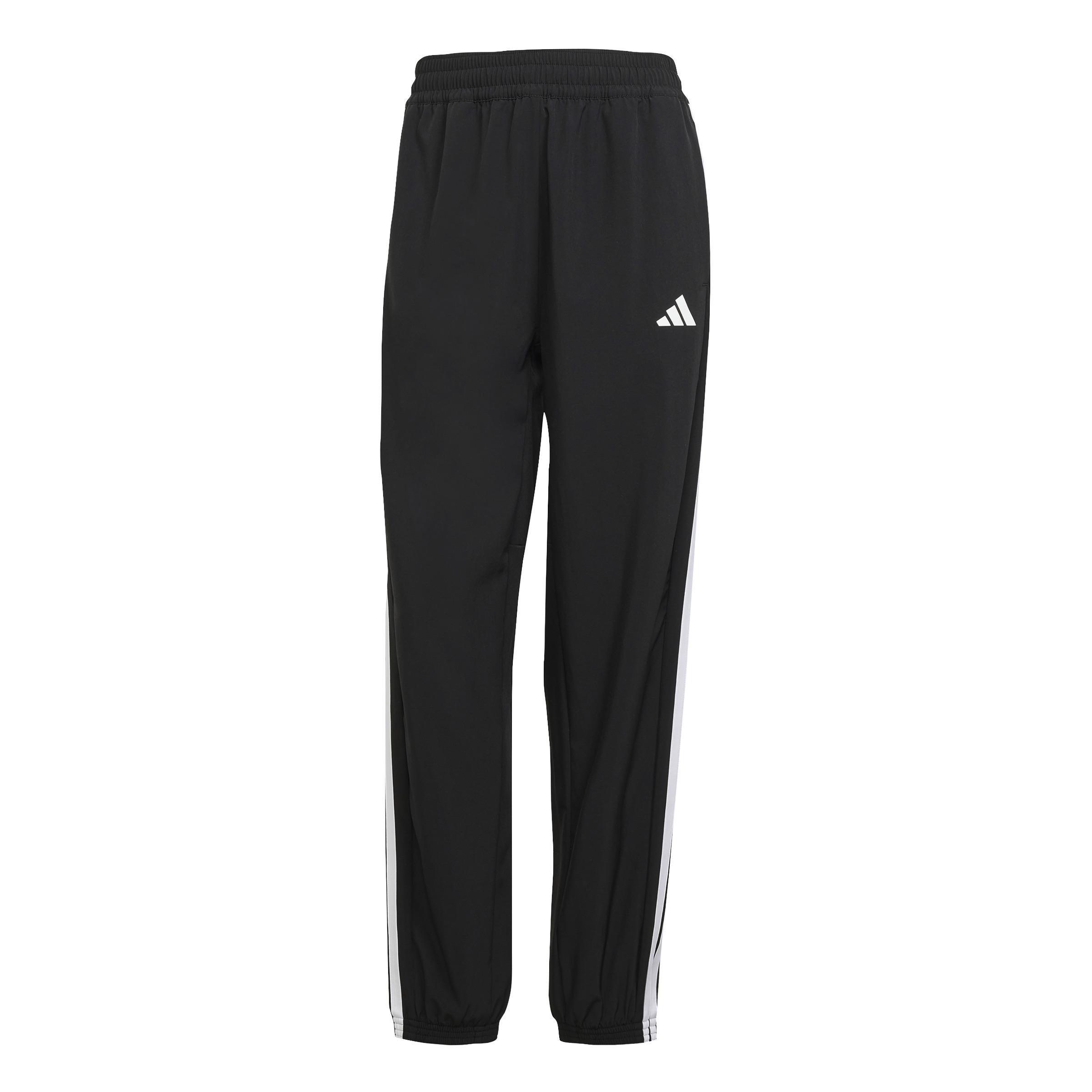 Train Essentials 3-Stripes Woven Joggers, Black, A701_ONE, large image number 1