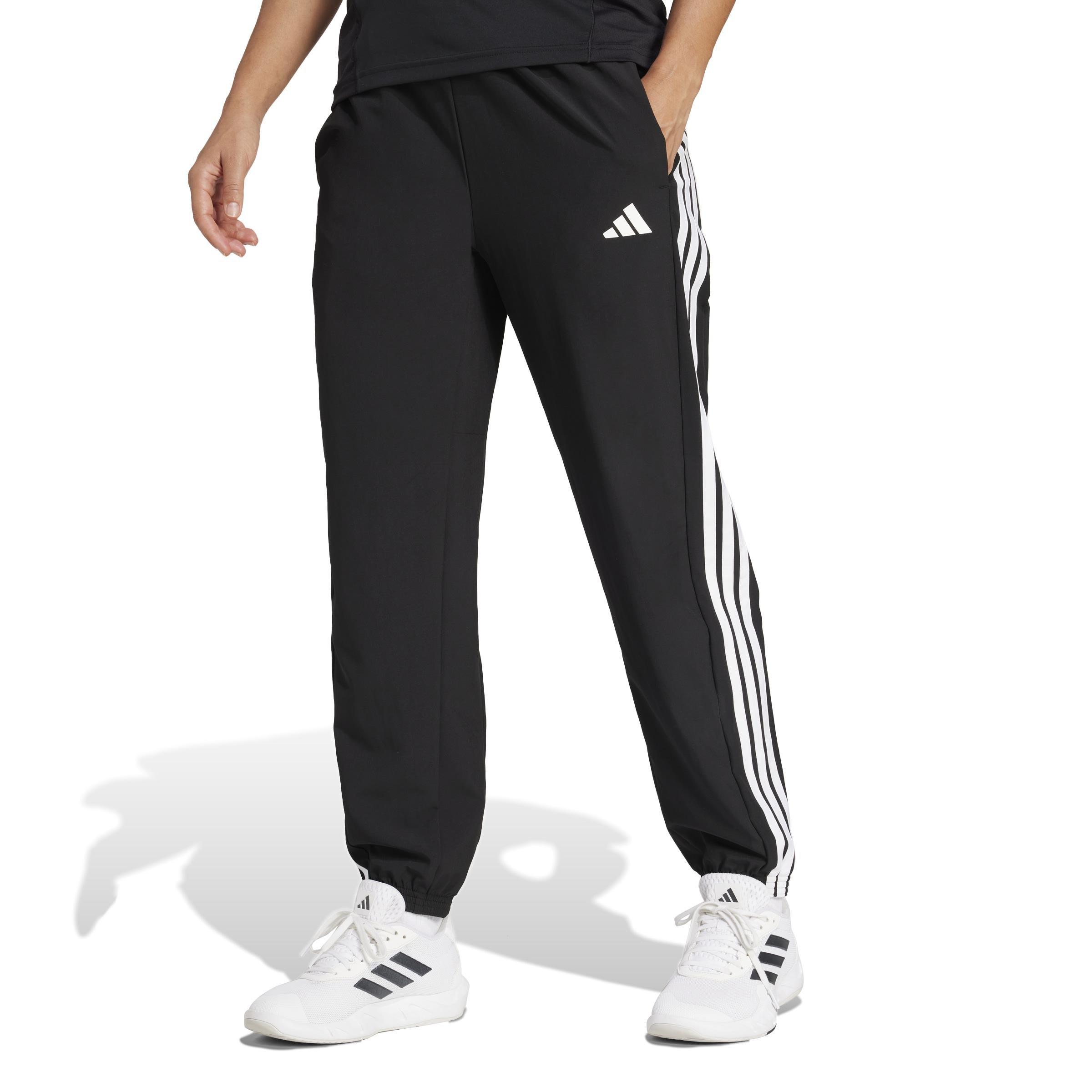 Train Essentials 3-Stripes Woven Joggers, Black, A701_ONE, large image number 12