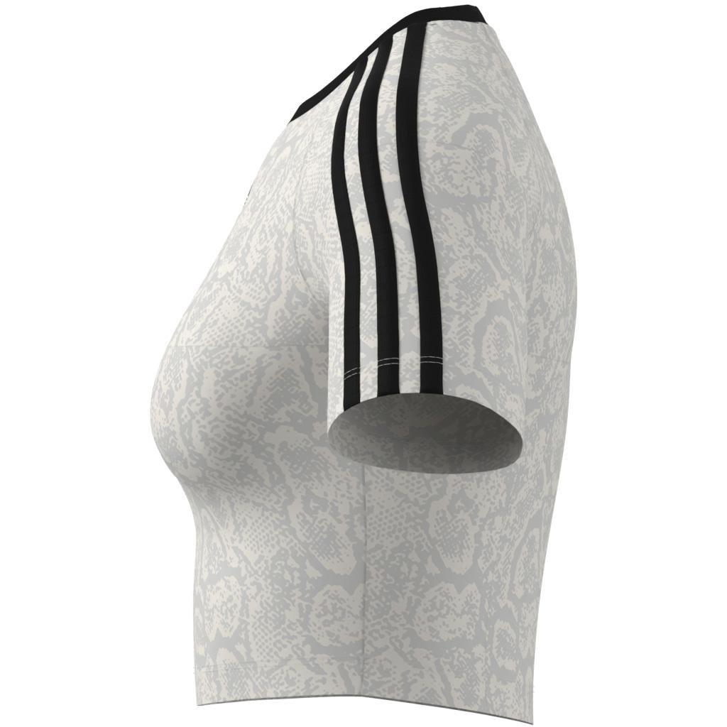 Snakeskin 3-Stripes Baby T-Shirt, White, , large image number 10